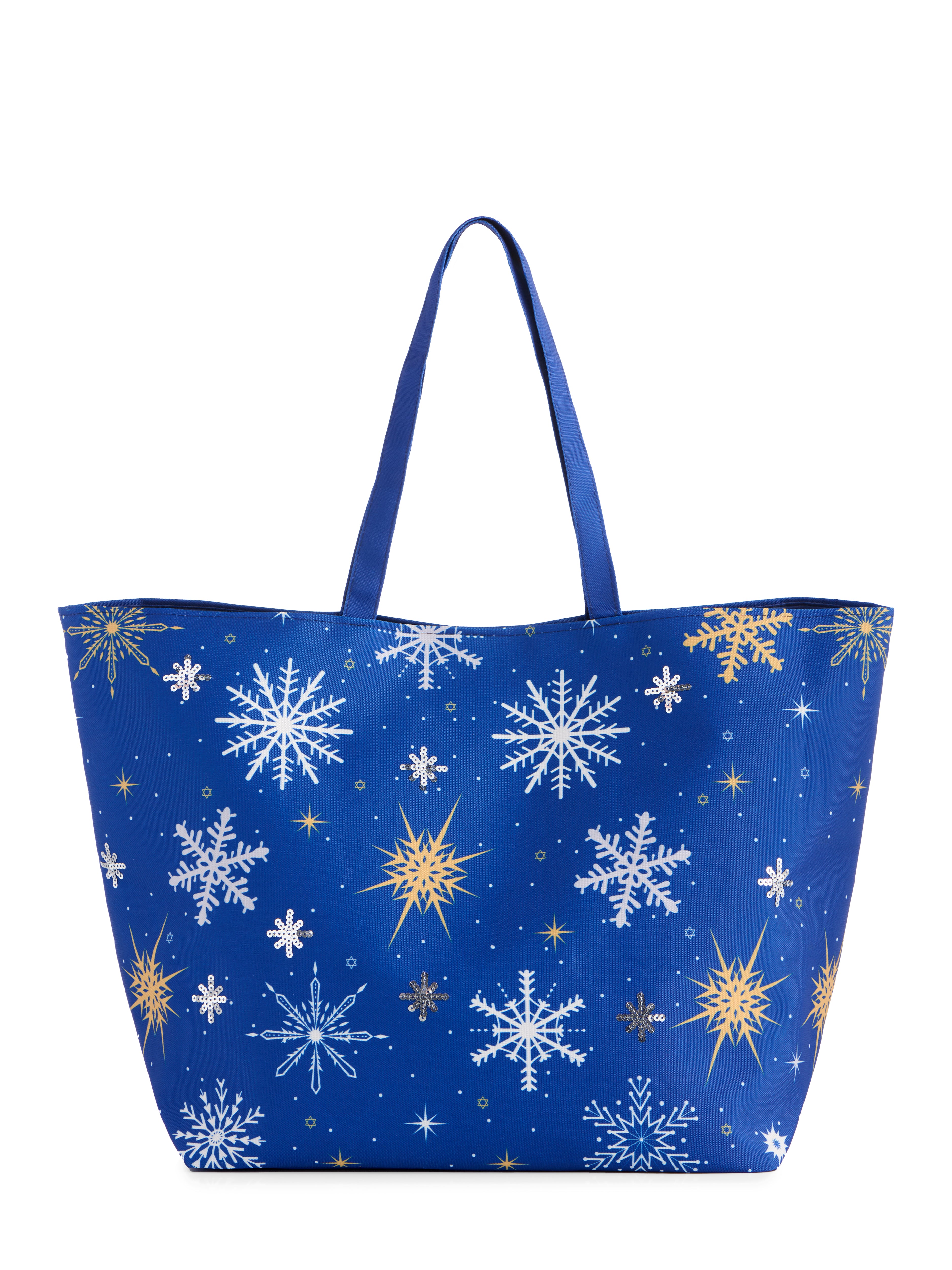 Shiraleah Winter Snowflake Gifting Tote, Blue