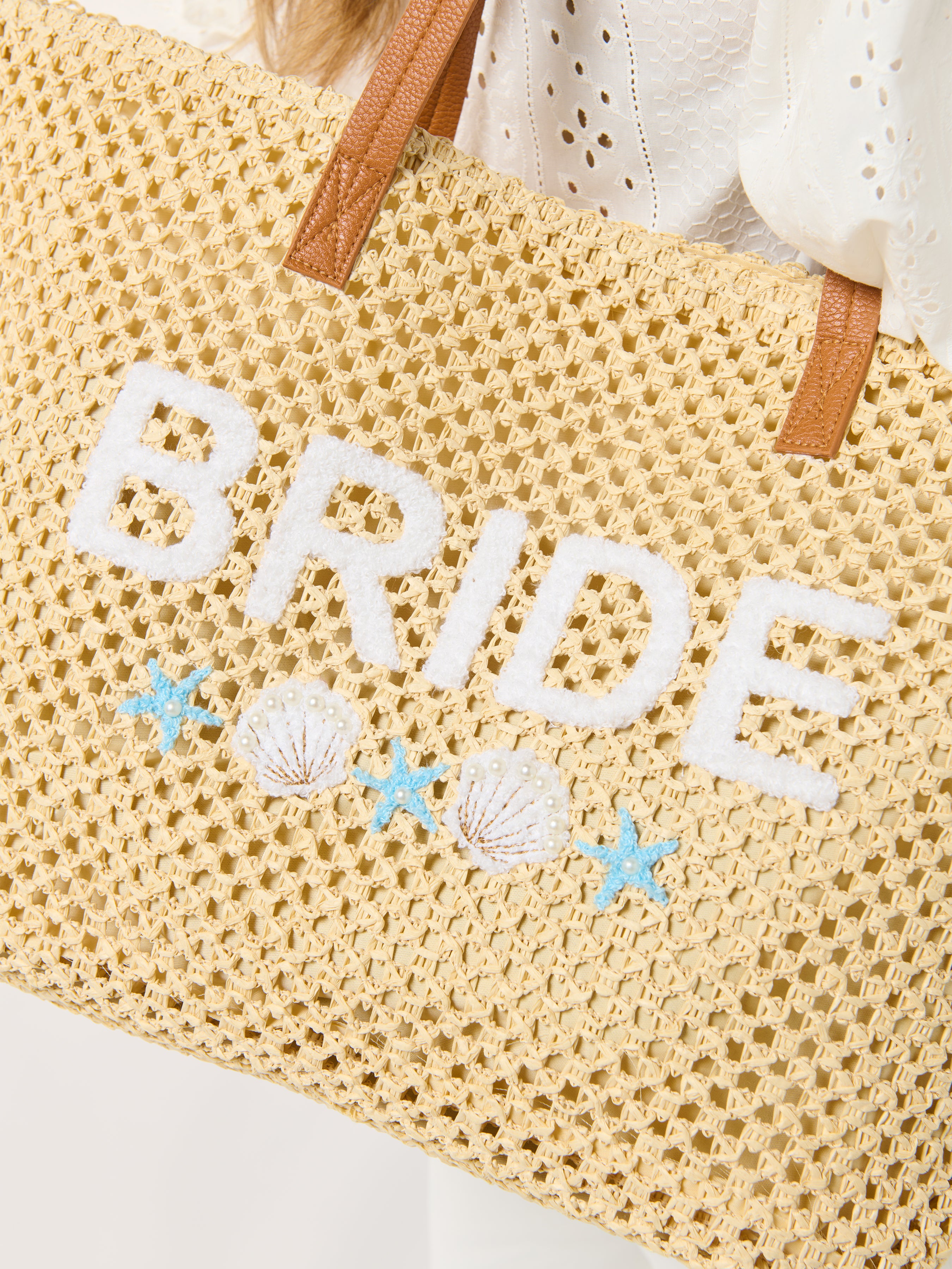 Shiraleah "Bride" Shell Tote, Natural