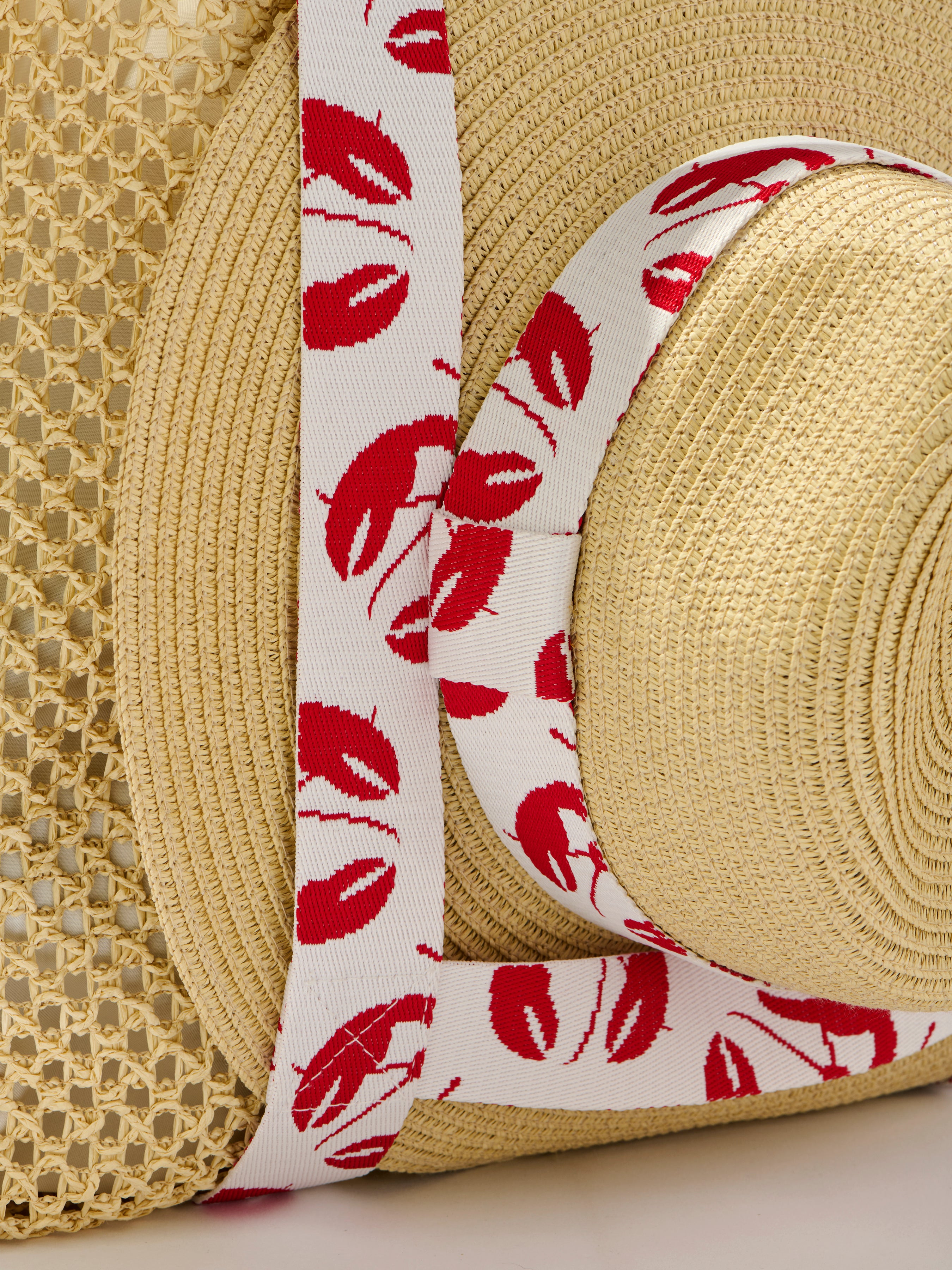 Shiraleah Claudia Tote and Hat Set, Red