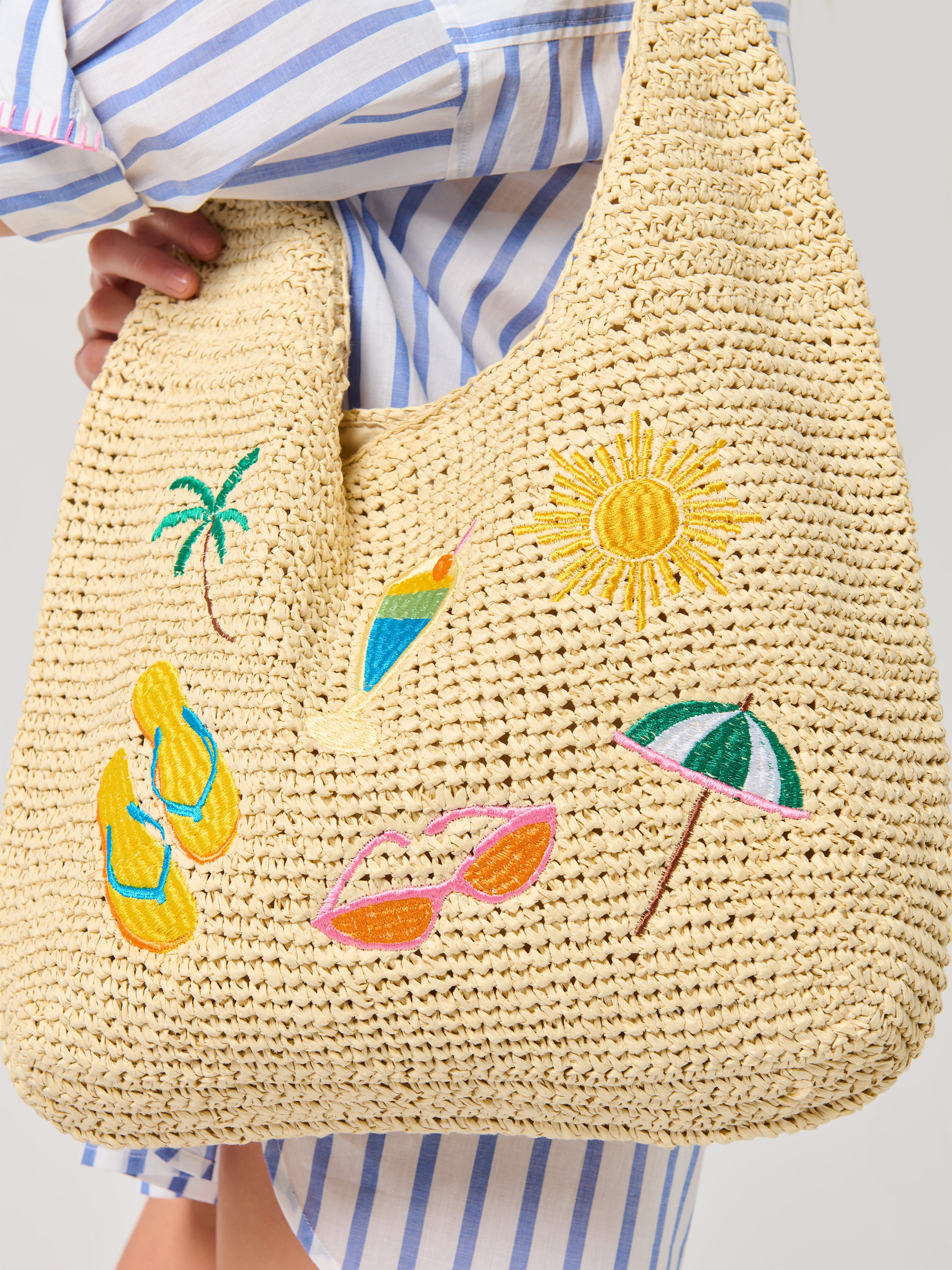 Shiraleah Cabana Slouchy Tote, Natural