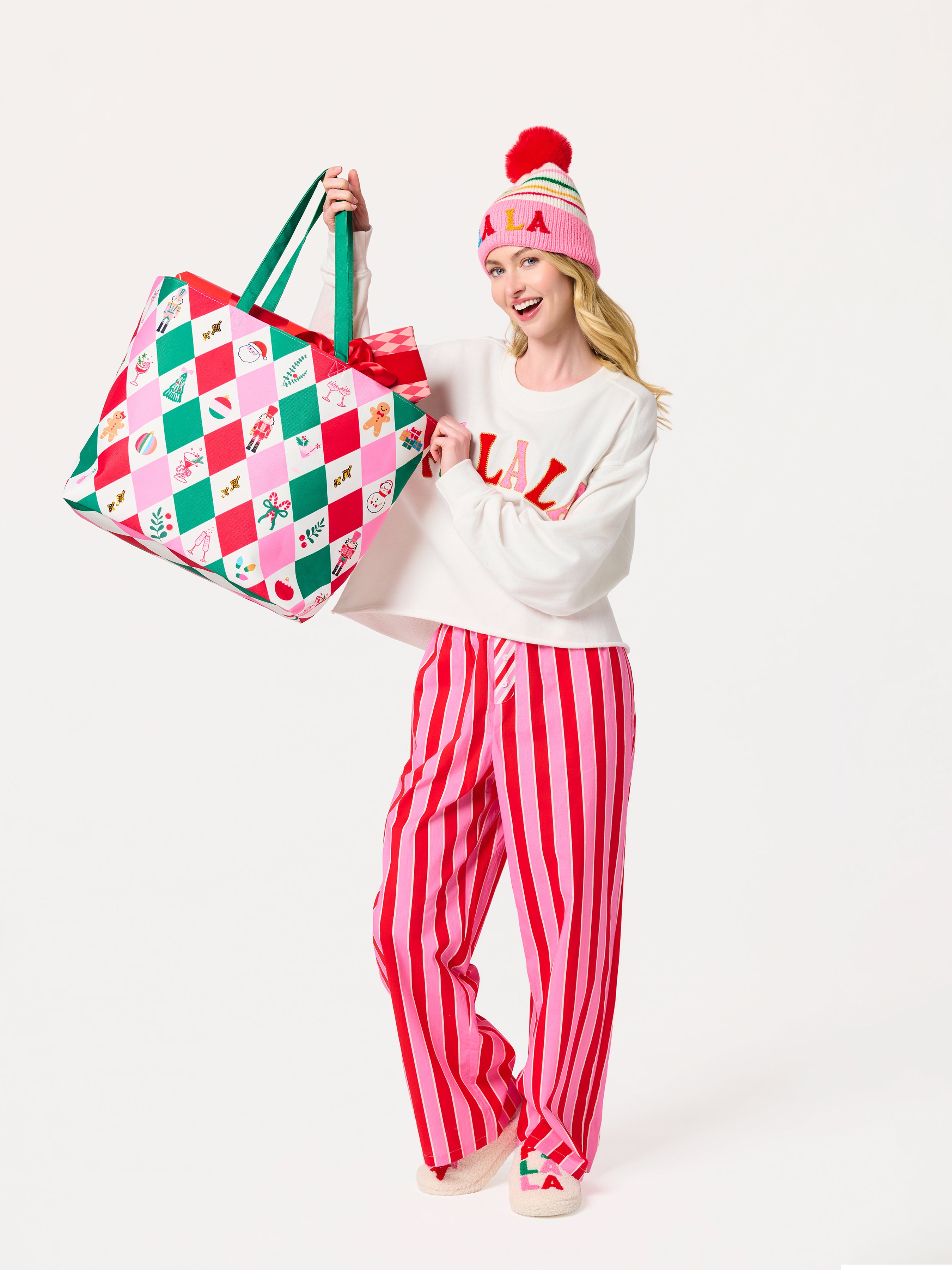 Shiraleah Holiday Icons Gifting Tote, Multi