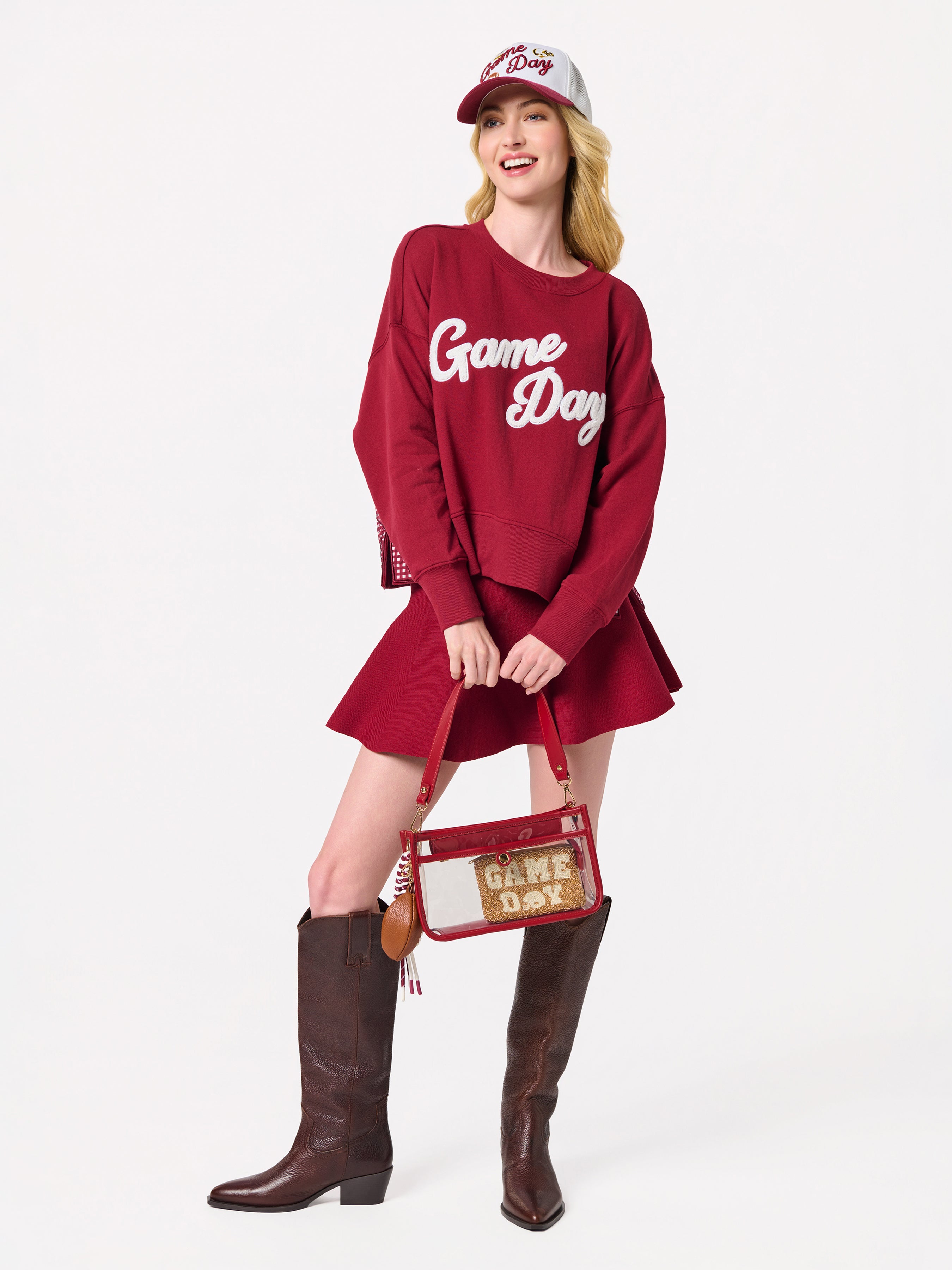 Shiraleah Spectator Shoulder Bag MAROON / OS