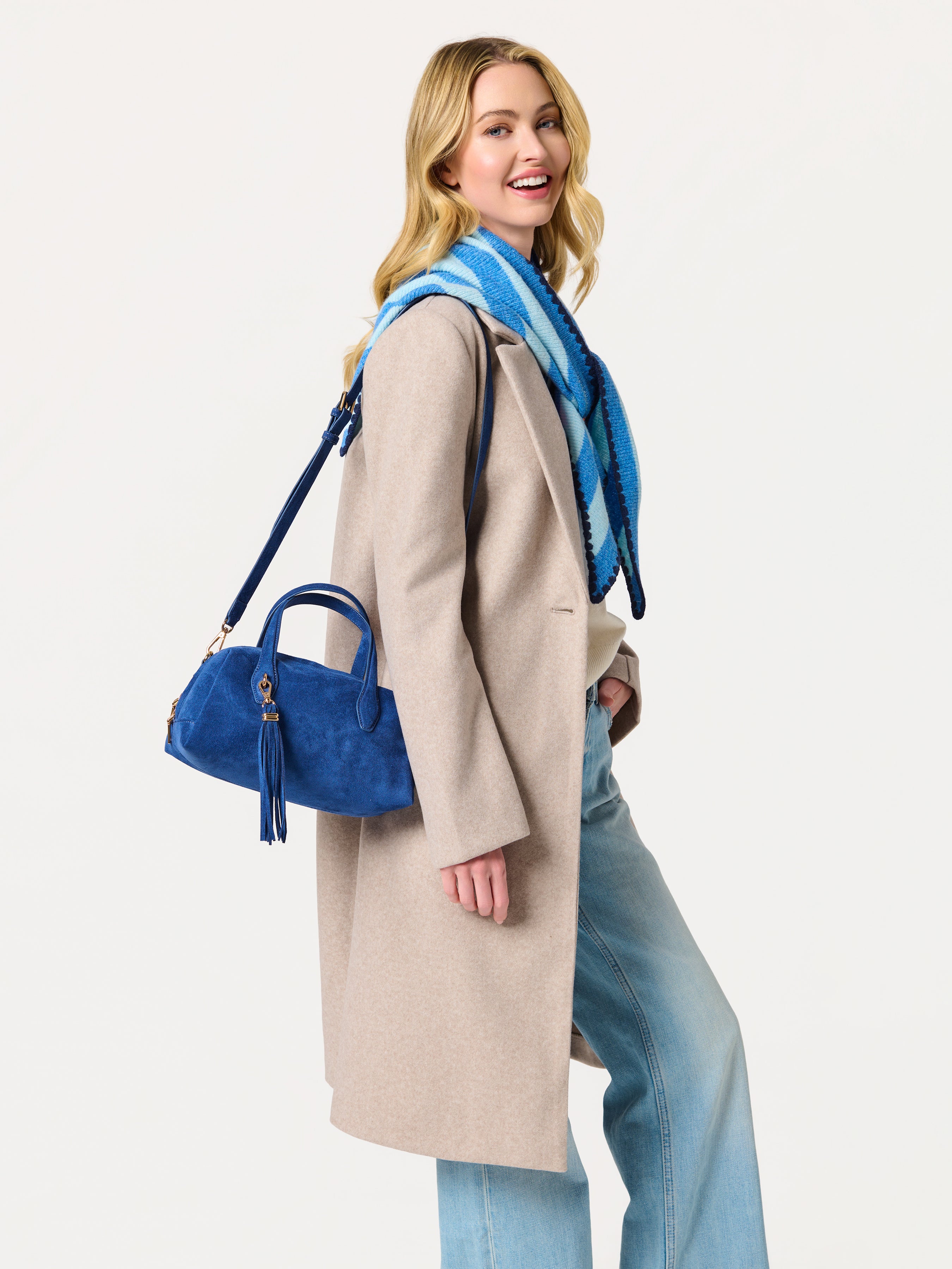 Shiraleah Kylie Mini Bowler Bag BLUE / OS