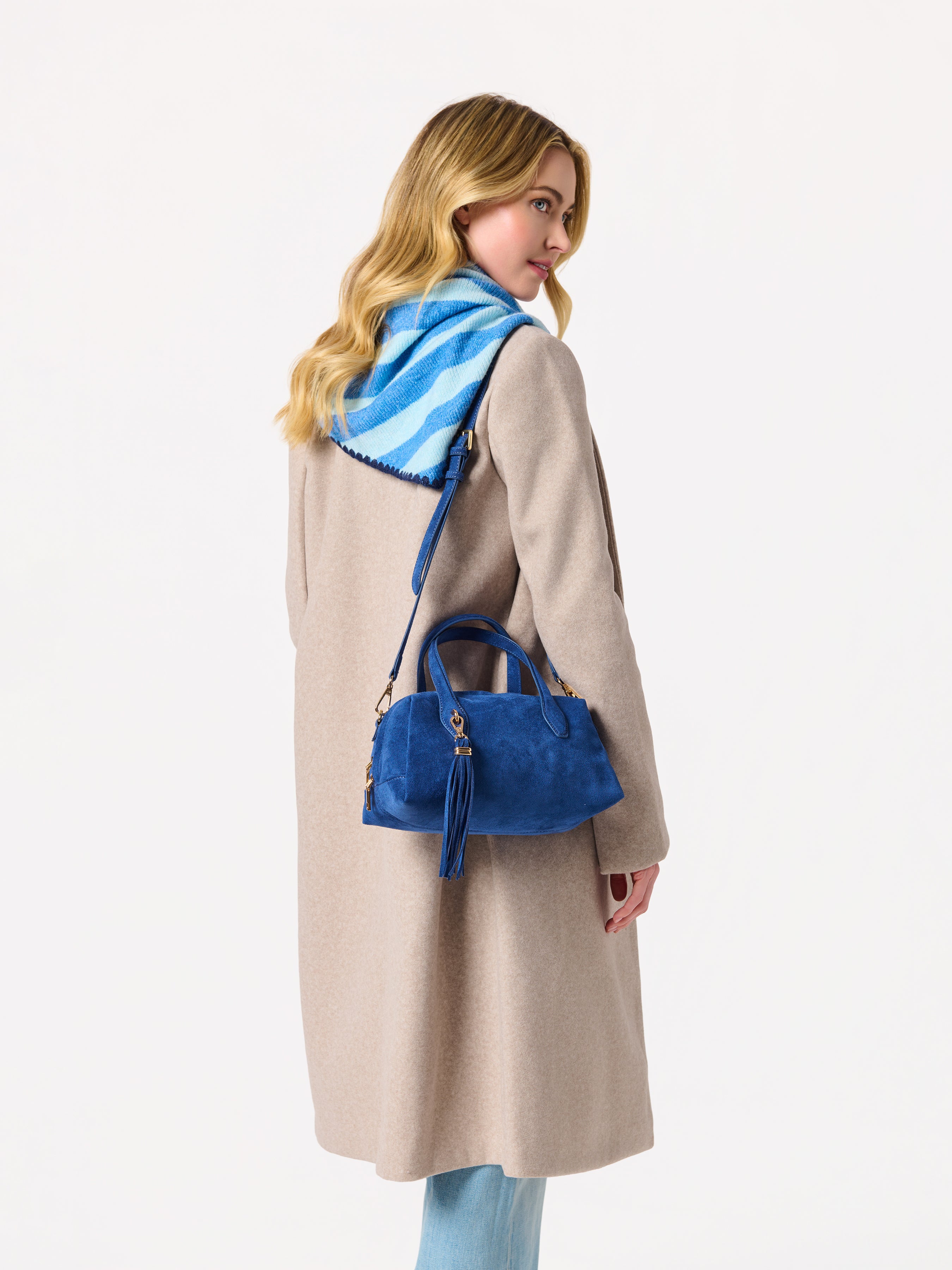 Shiraleah Kylie Mini Bowler Bag BLUE / OS