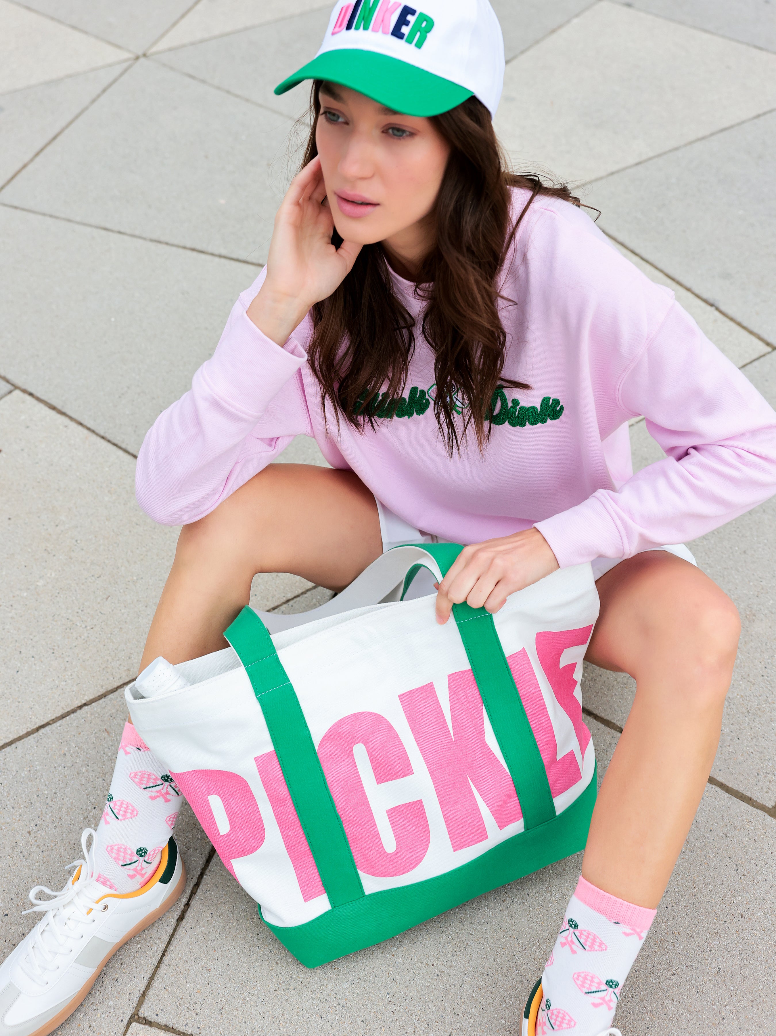 Shiraleah "Pickle" Tote, Ivory