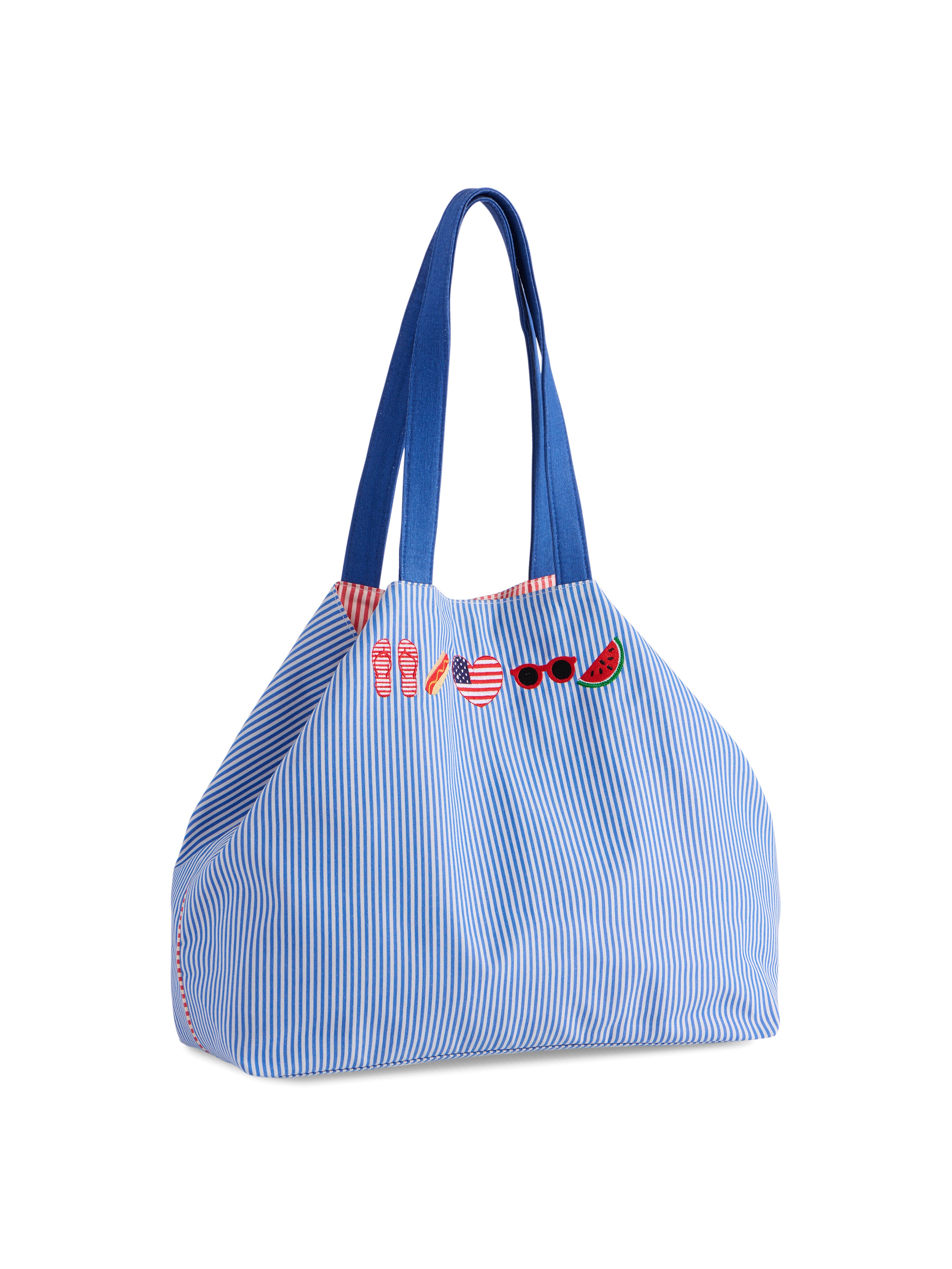 Shiraleah Americana Tie-Up Tote, Navy