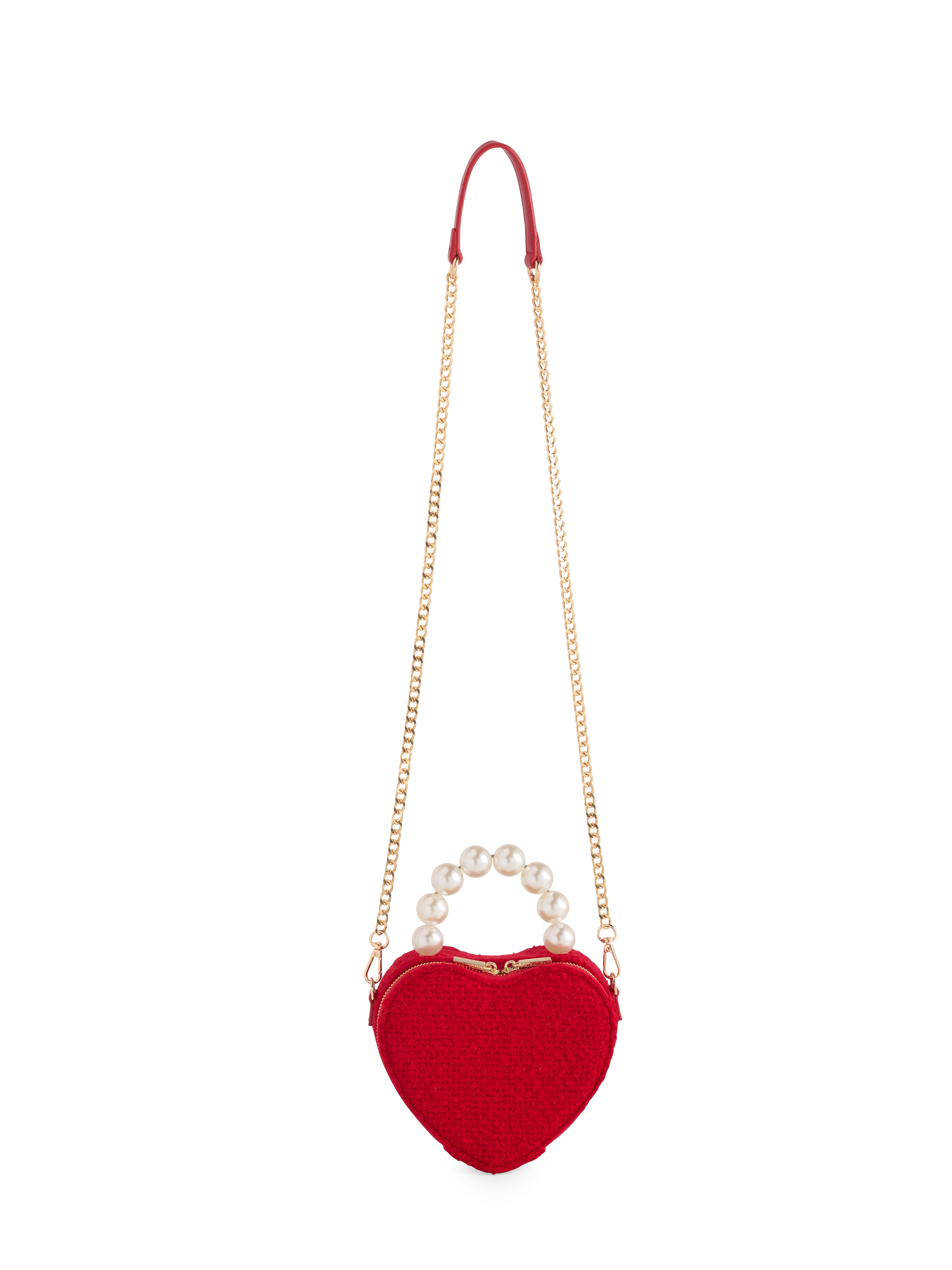 Shiraleah Heart Top Handle Bag RED