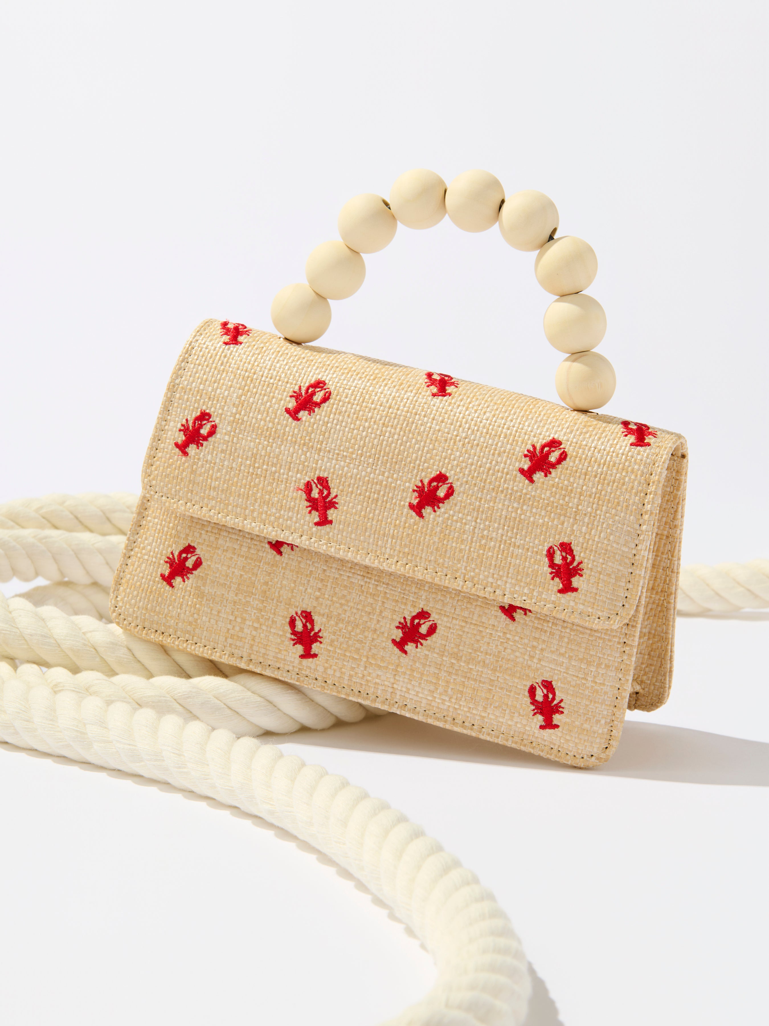Shiraleah Lobster Mini Bag, Natural