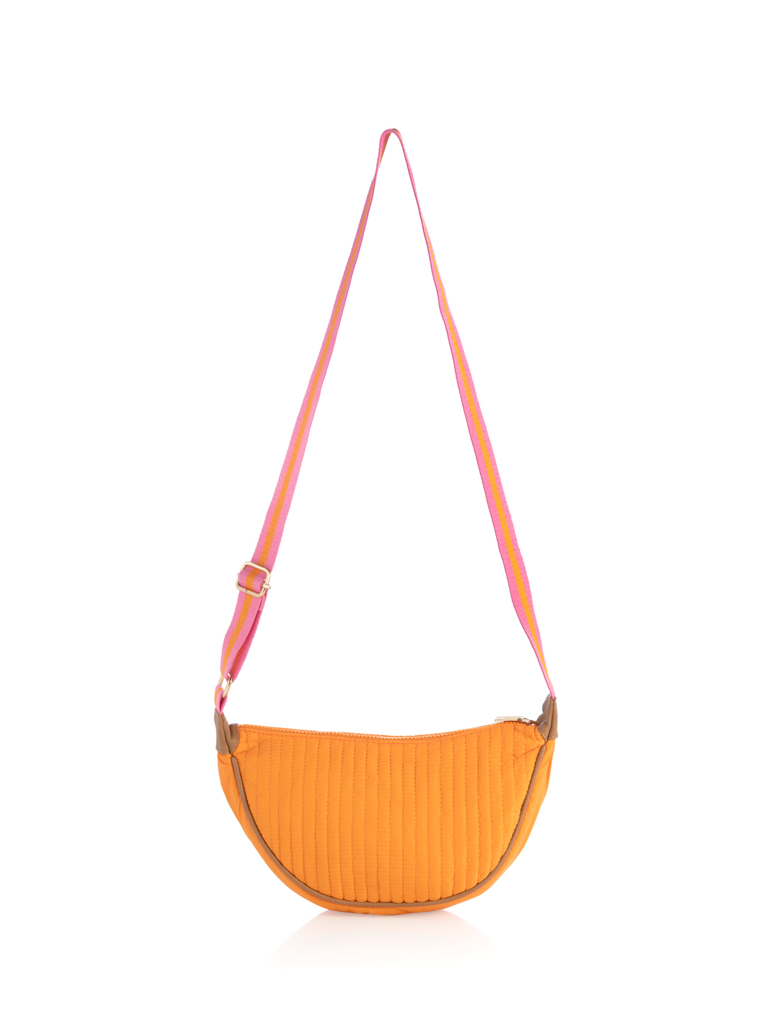 Shiraleah Ezra Quilted Nylon Sling Cross-Body, Orange