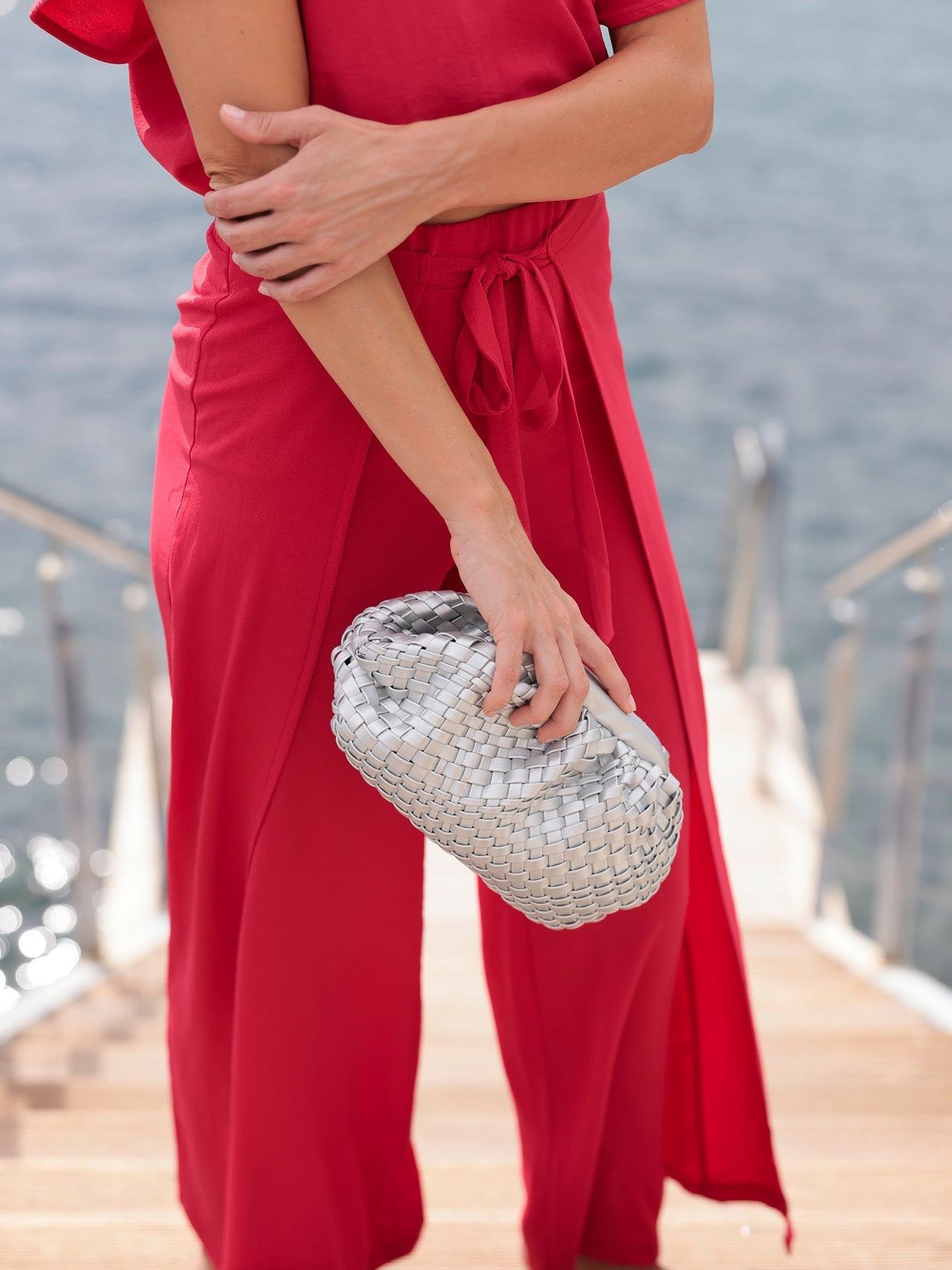 Shiraleah Blythe Clutch, Silver