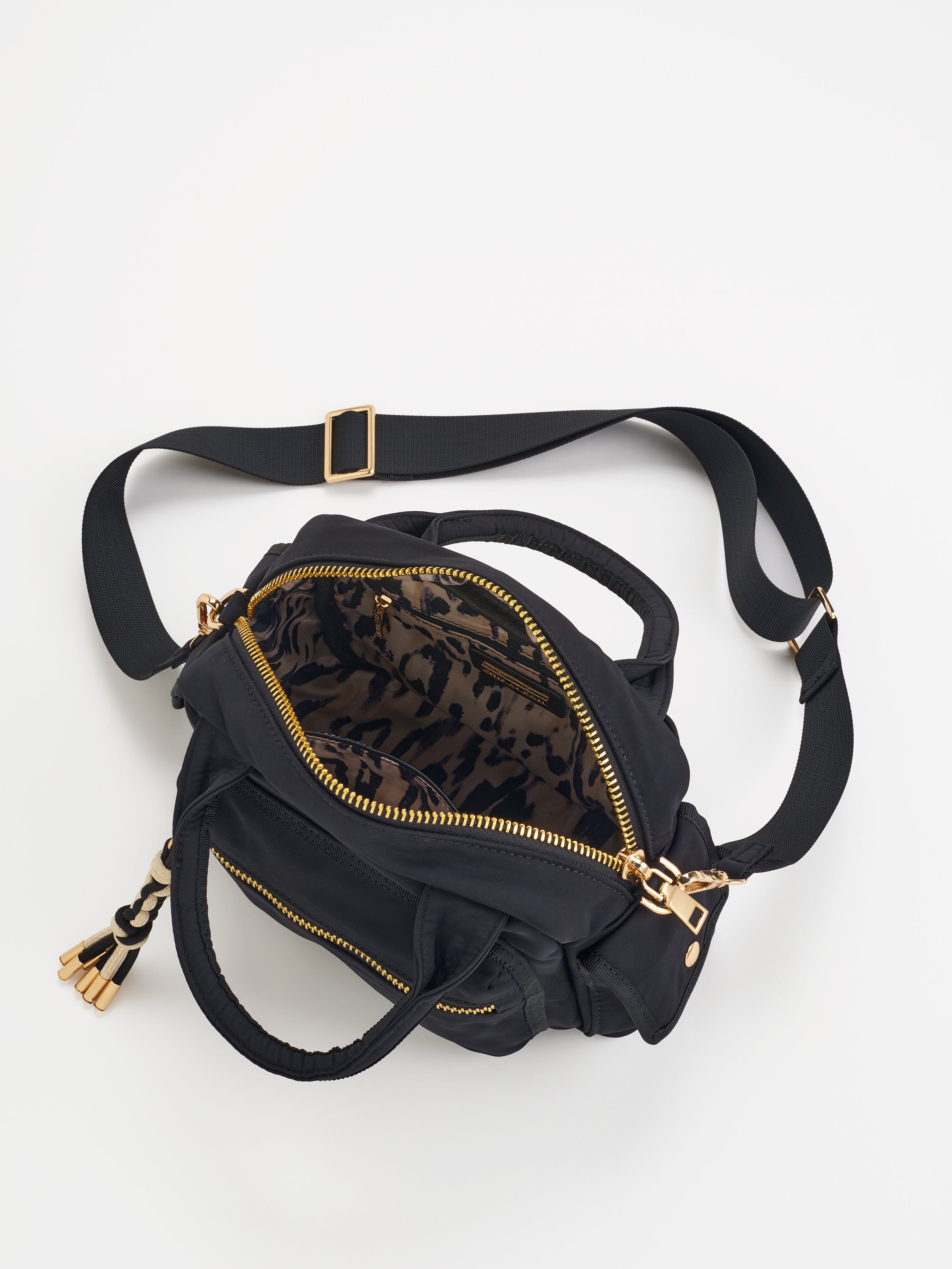 Shiraleah Jet Top Handle Shoulder Bag BLACK