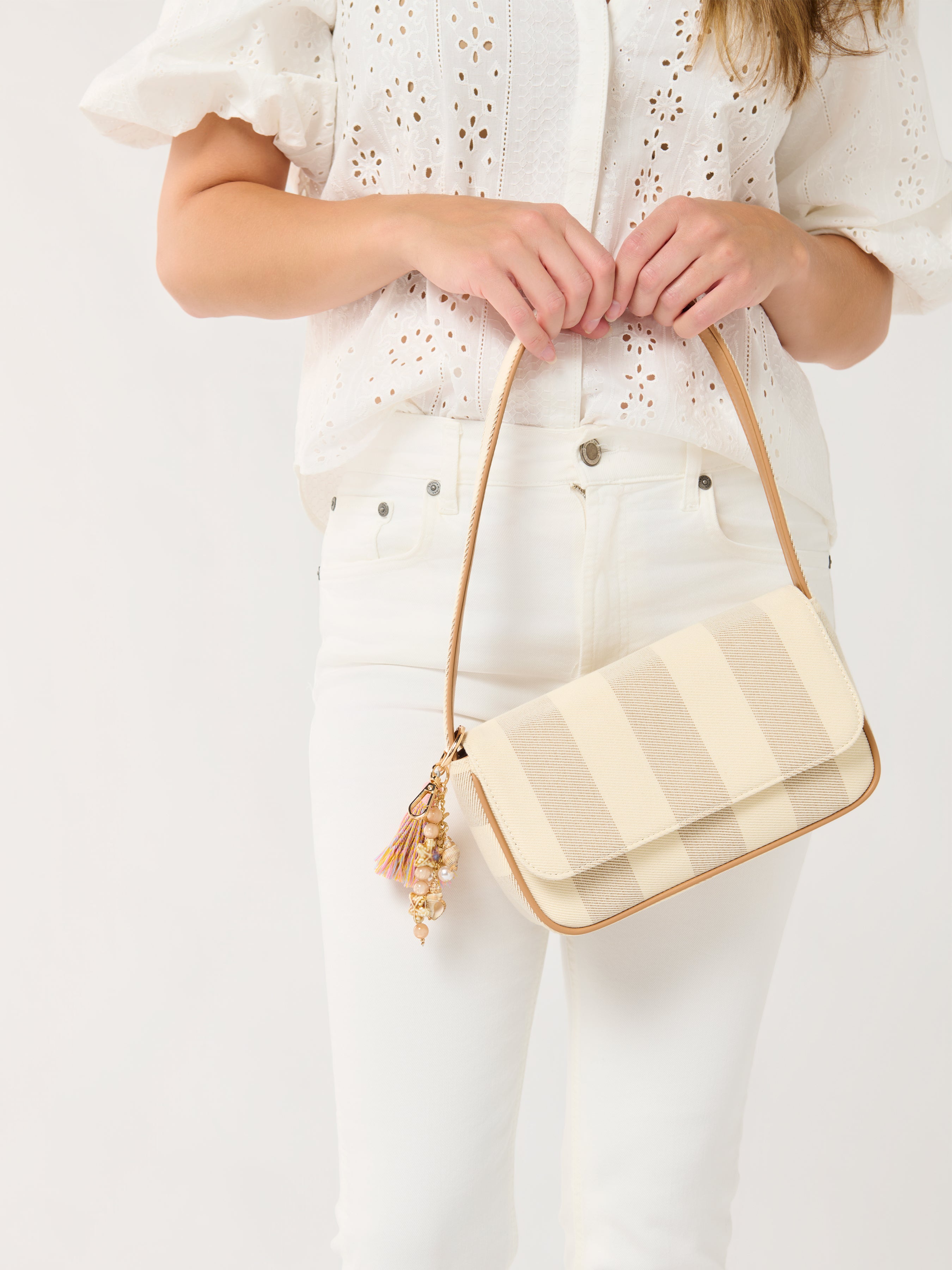 Shiraleah Positano Shoulder Bag TAN