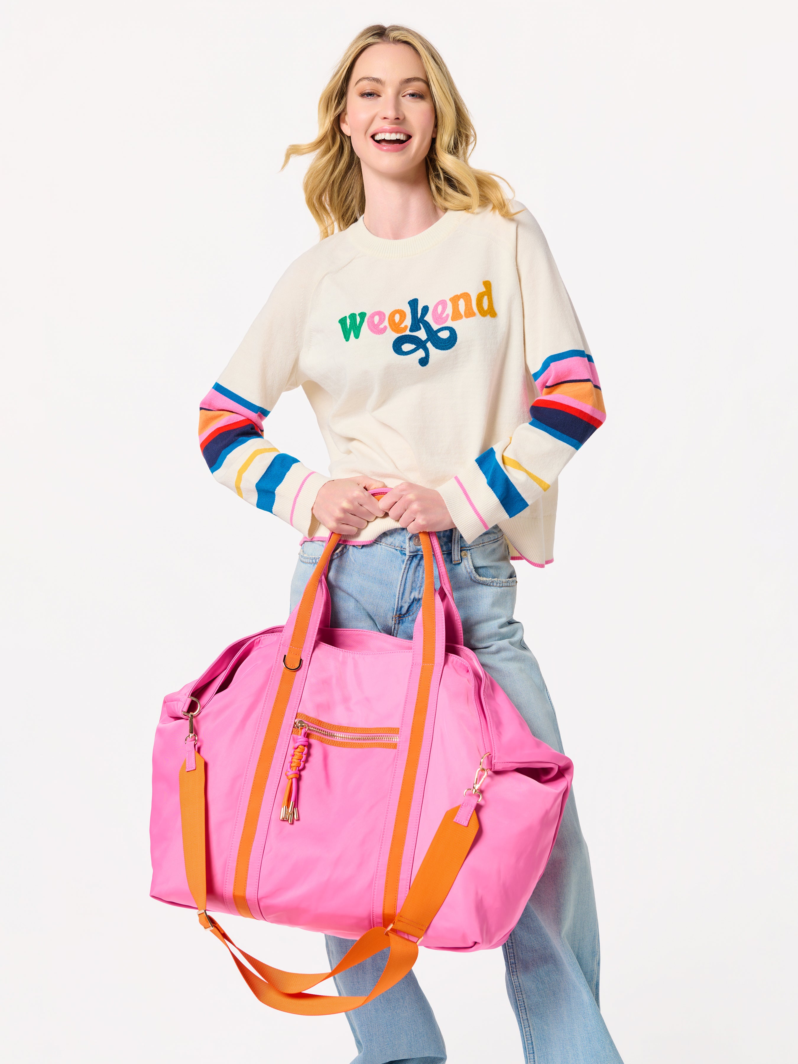 Shiraleah Jet Travel Tote PINK / OS