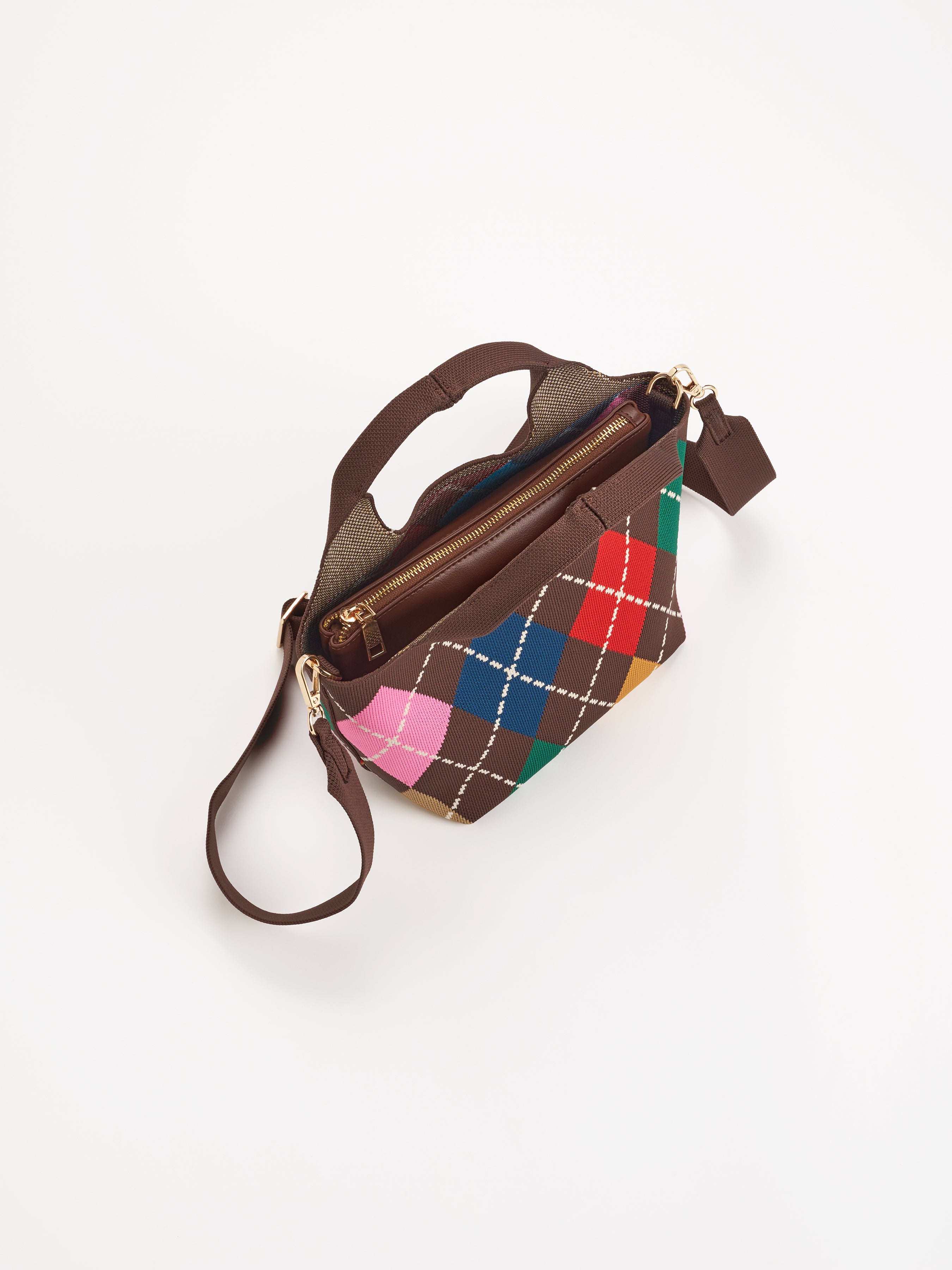 Shiraleah Robbie Argyle Mini Tote BROWN / OS