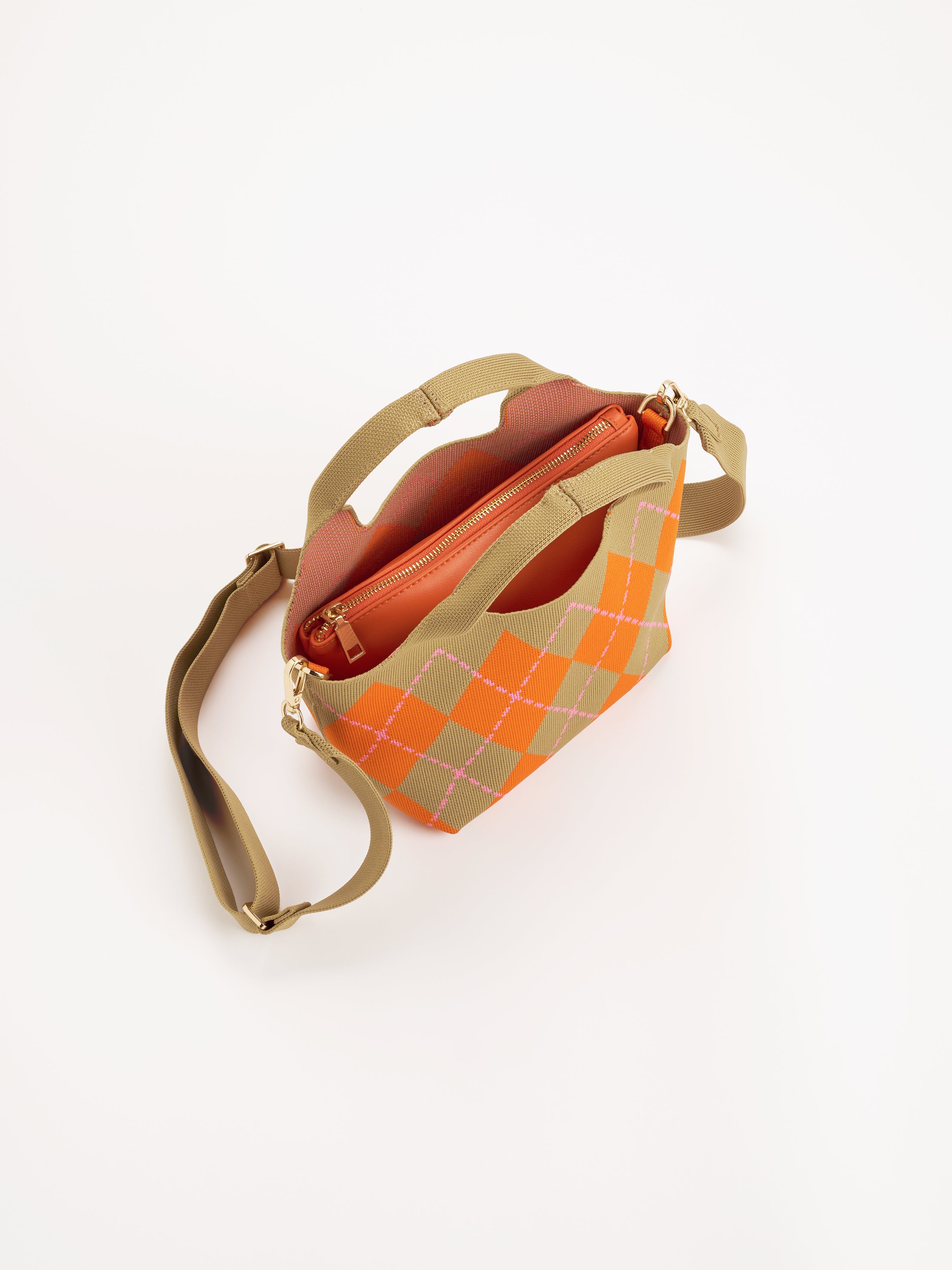 Shiraleah Robbie Argyle Mini Tote ORANGE / OS
