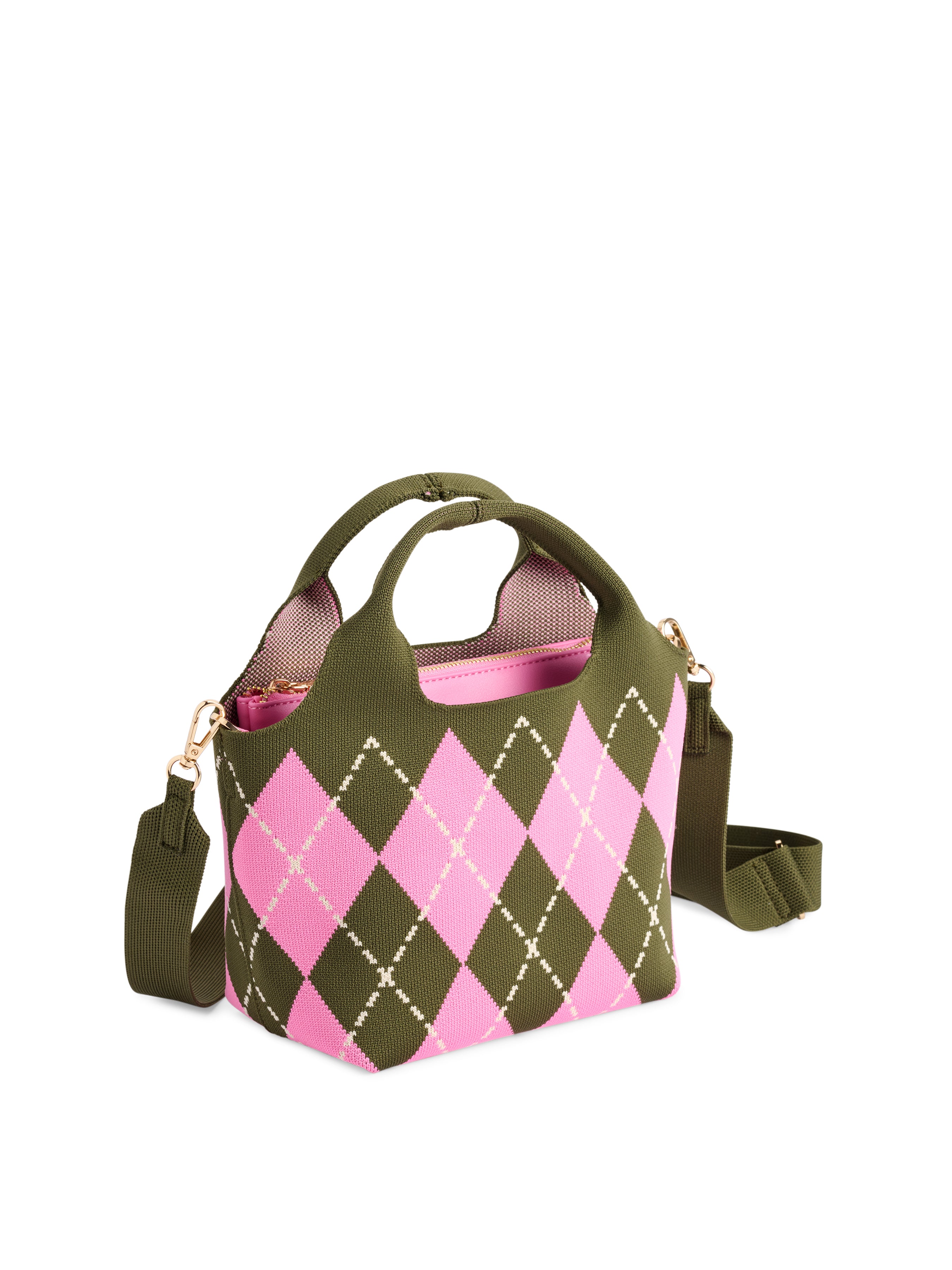 Shiraleah Robbie Argyle Mini Tote PINK / OS