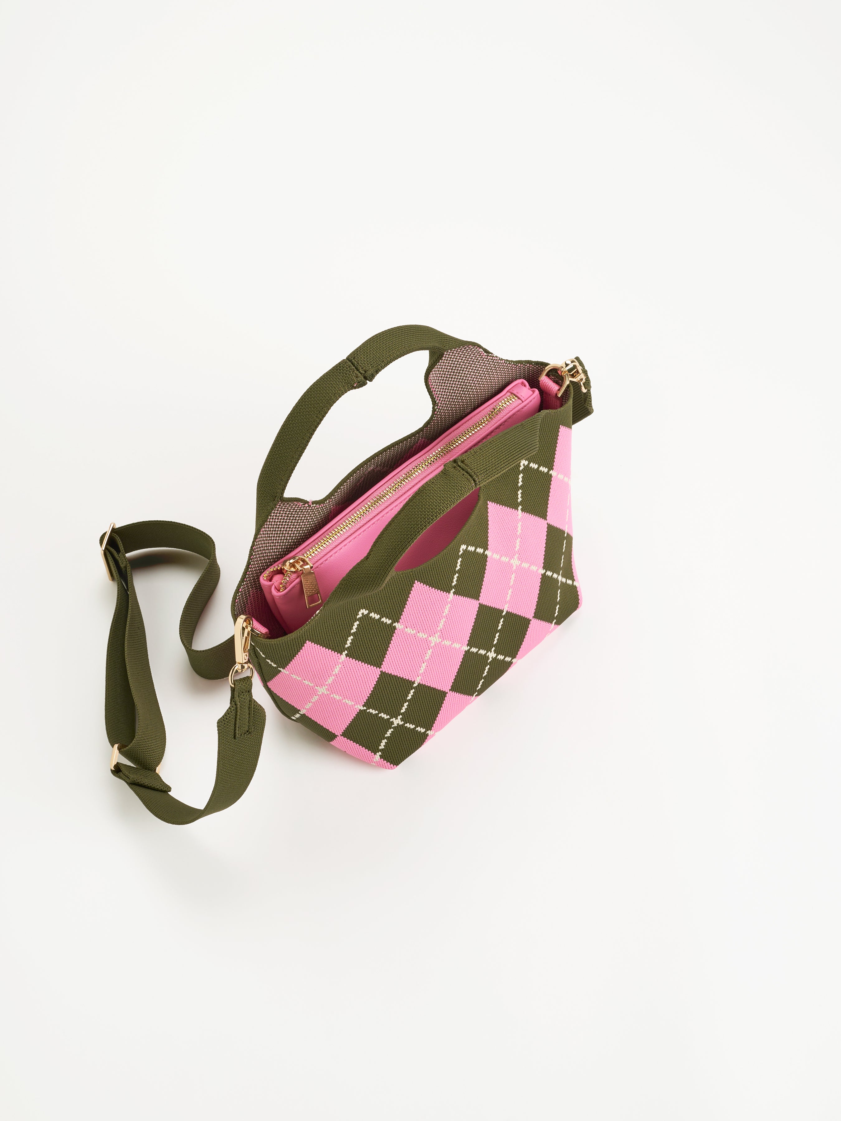 Shiraleah Robbie Argyle Mini Tote PINK / OS