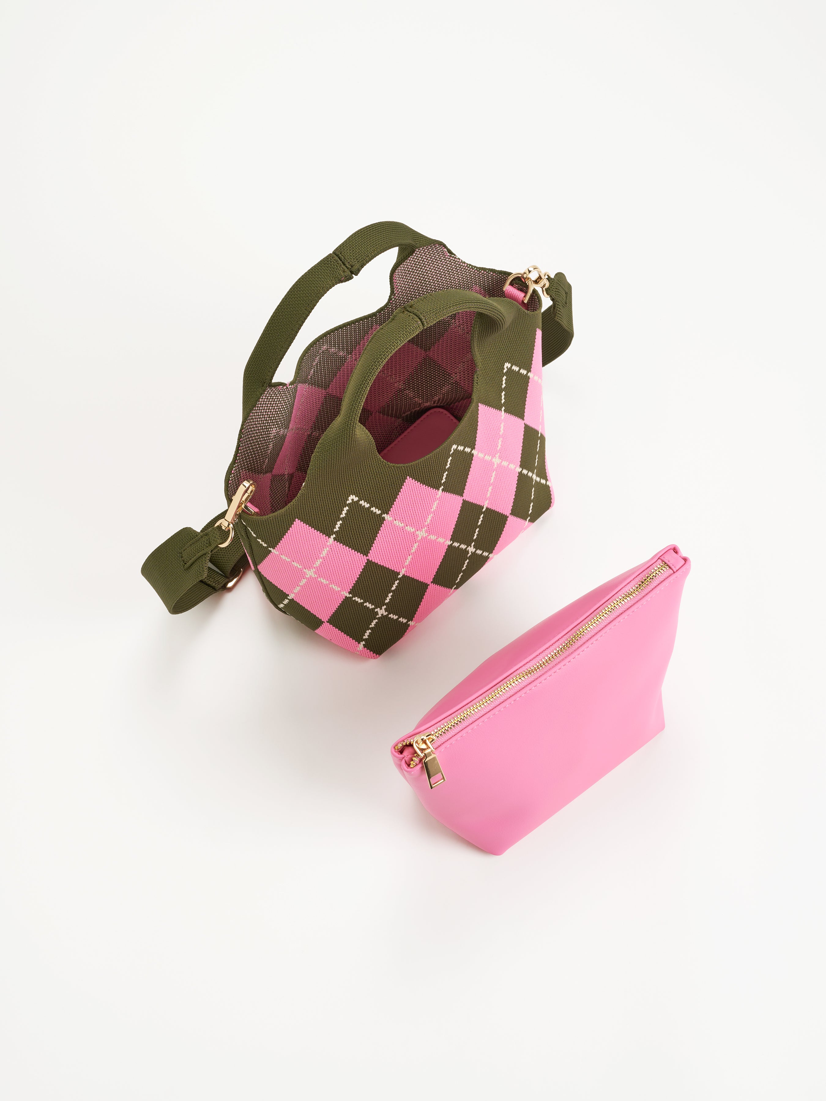 Shiraleah Robbie Argyle Mini Tote PINK / OS
