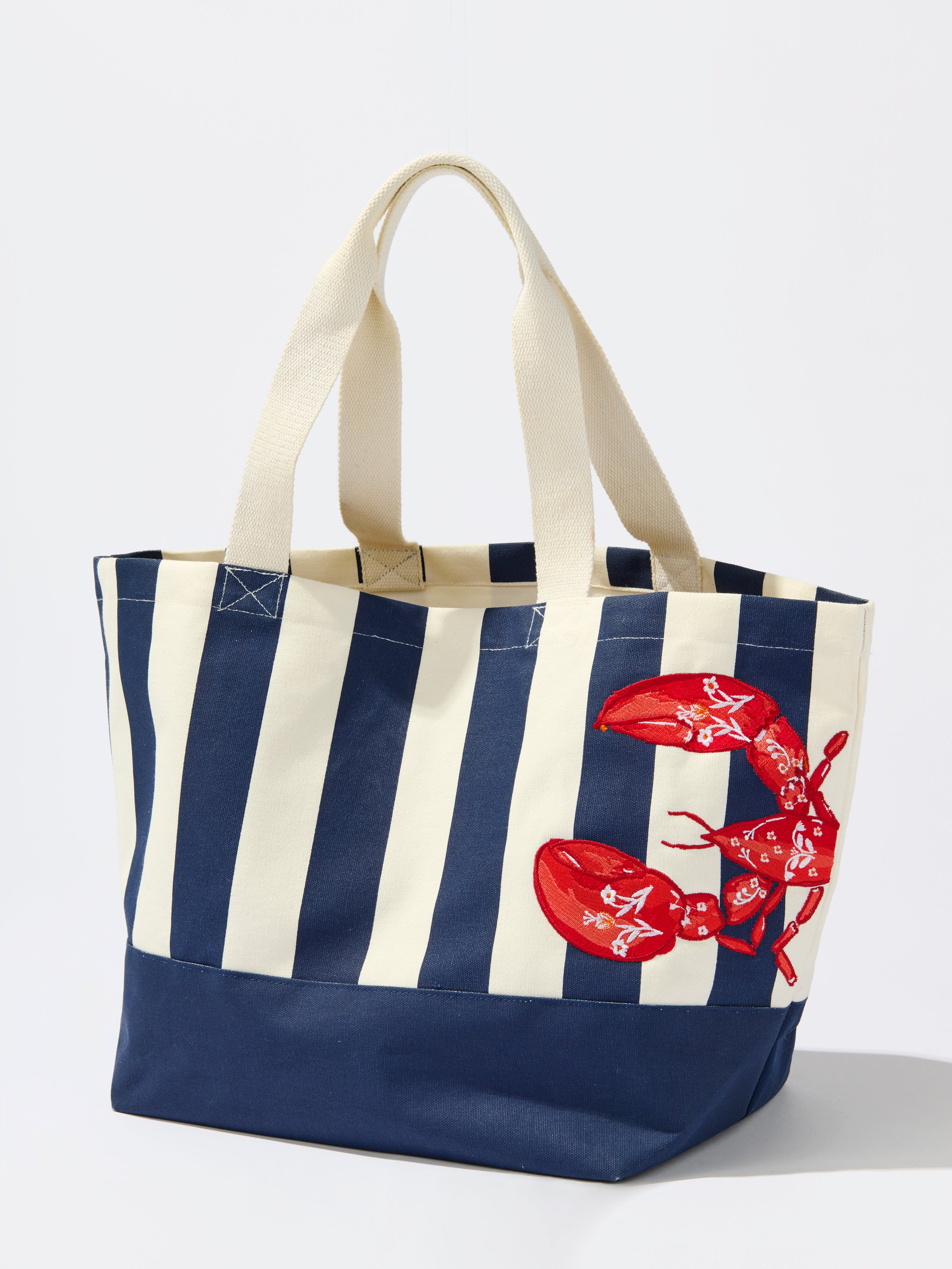 Shiraleah Lobster Striped Tote, Navy