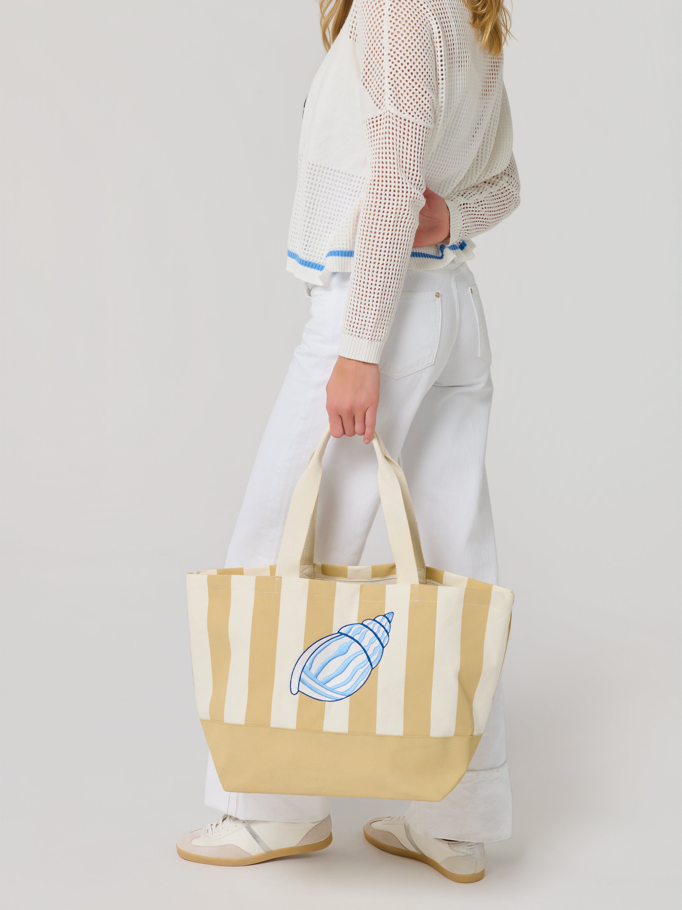 Shiraleah Shelly Striped Tote, Natural