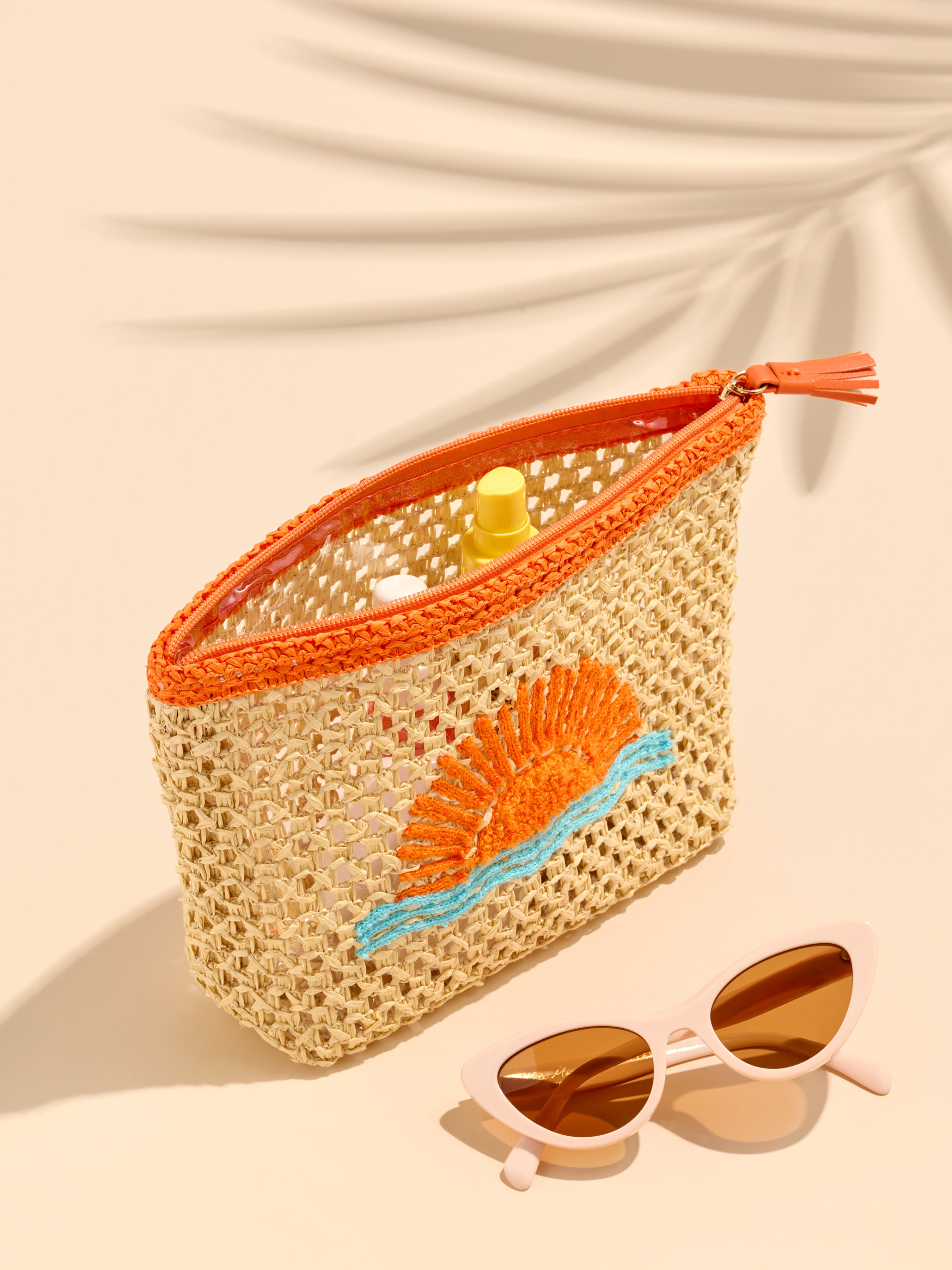 Shiraleah Sunrise Zip Pouch, Natural