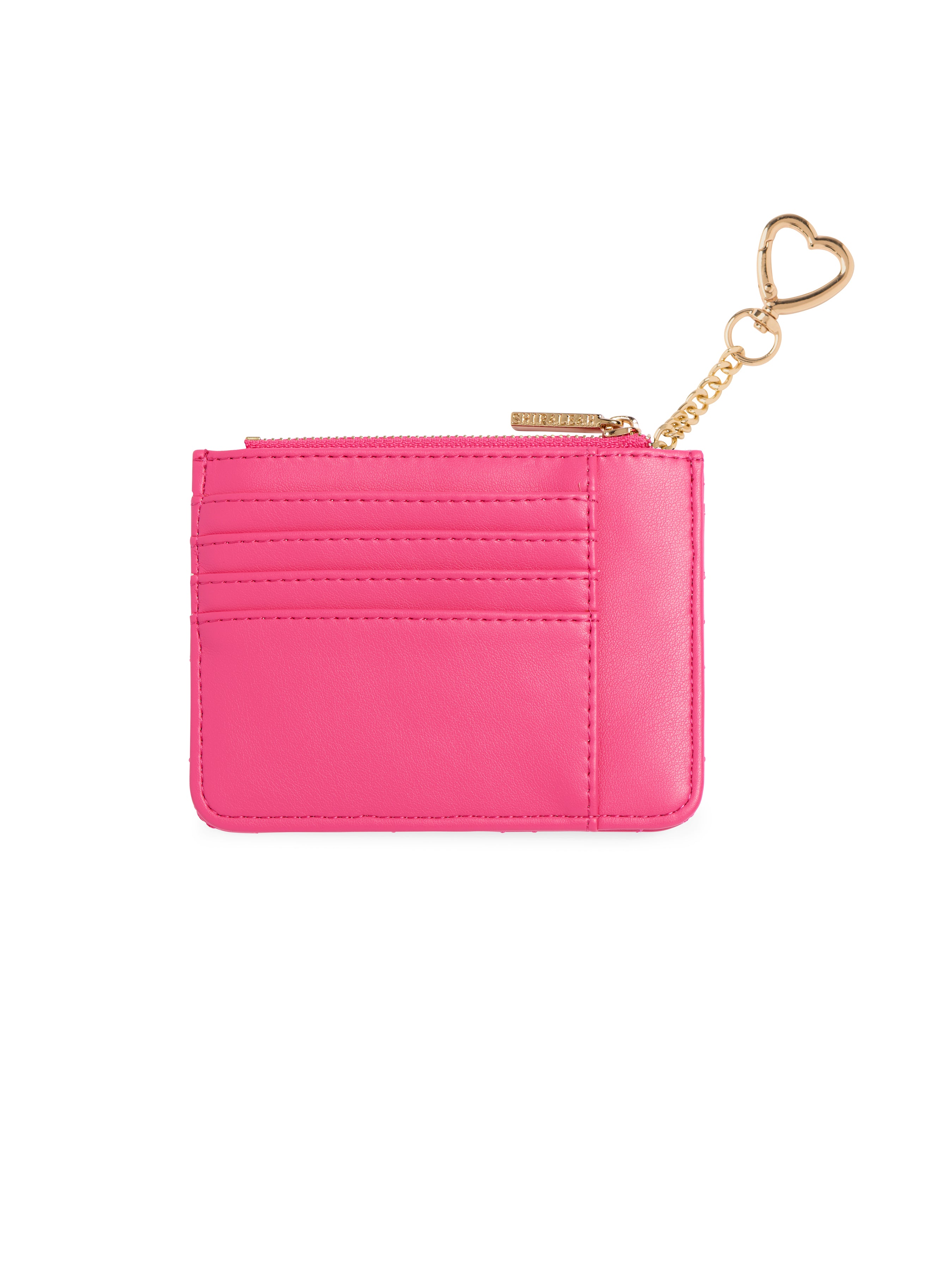 Shiraleah Quilted Bow Card Case FUCHSIA
