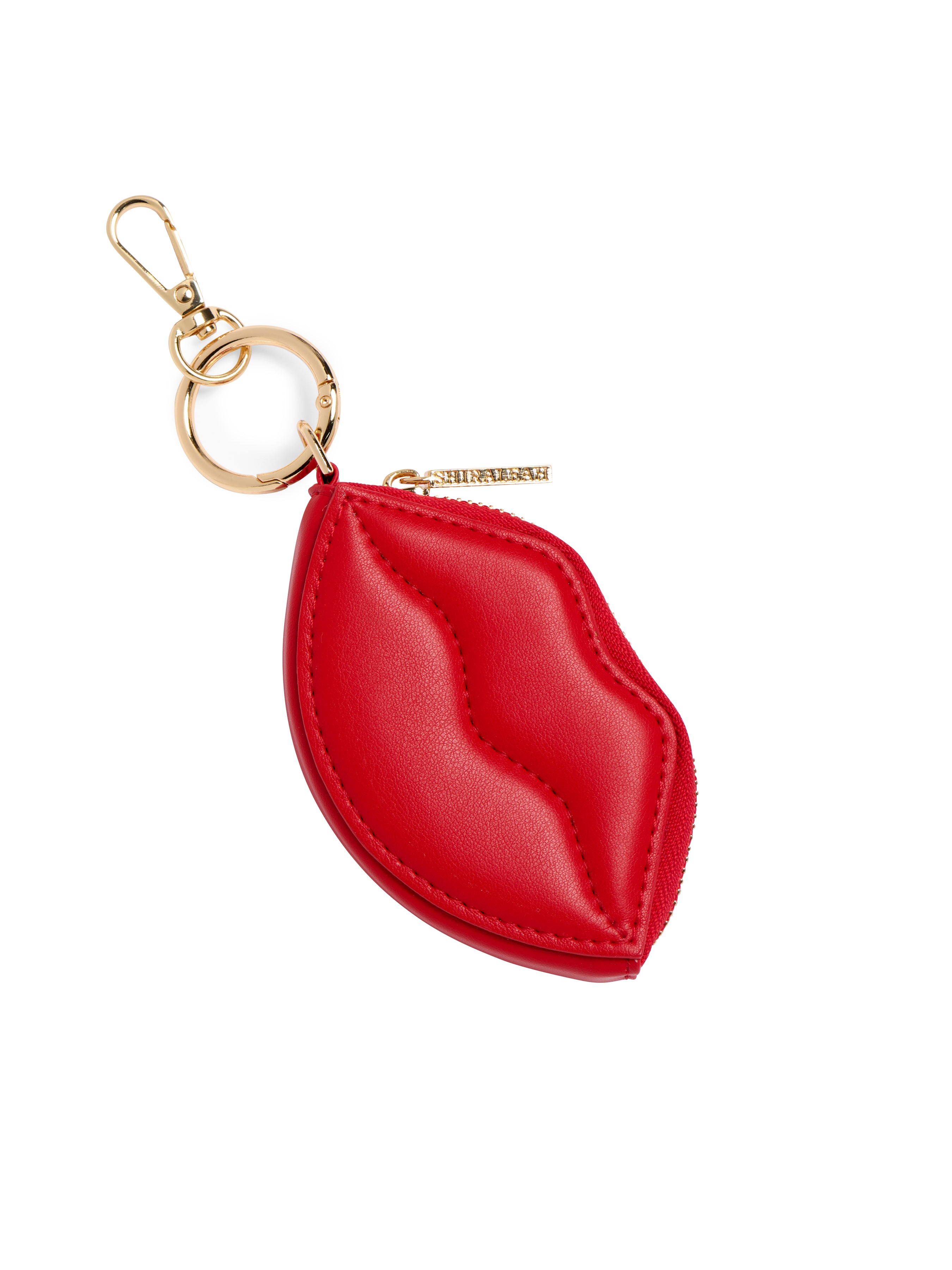 Shiraleah Kisses Zip Pouch/Key Ring RED