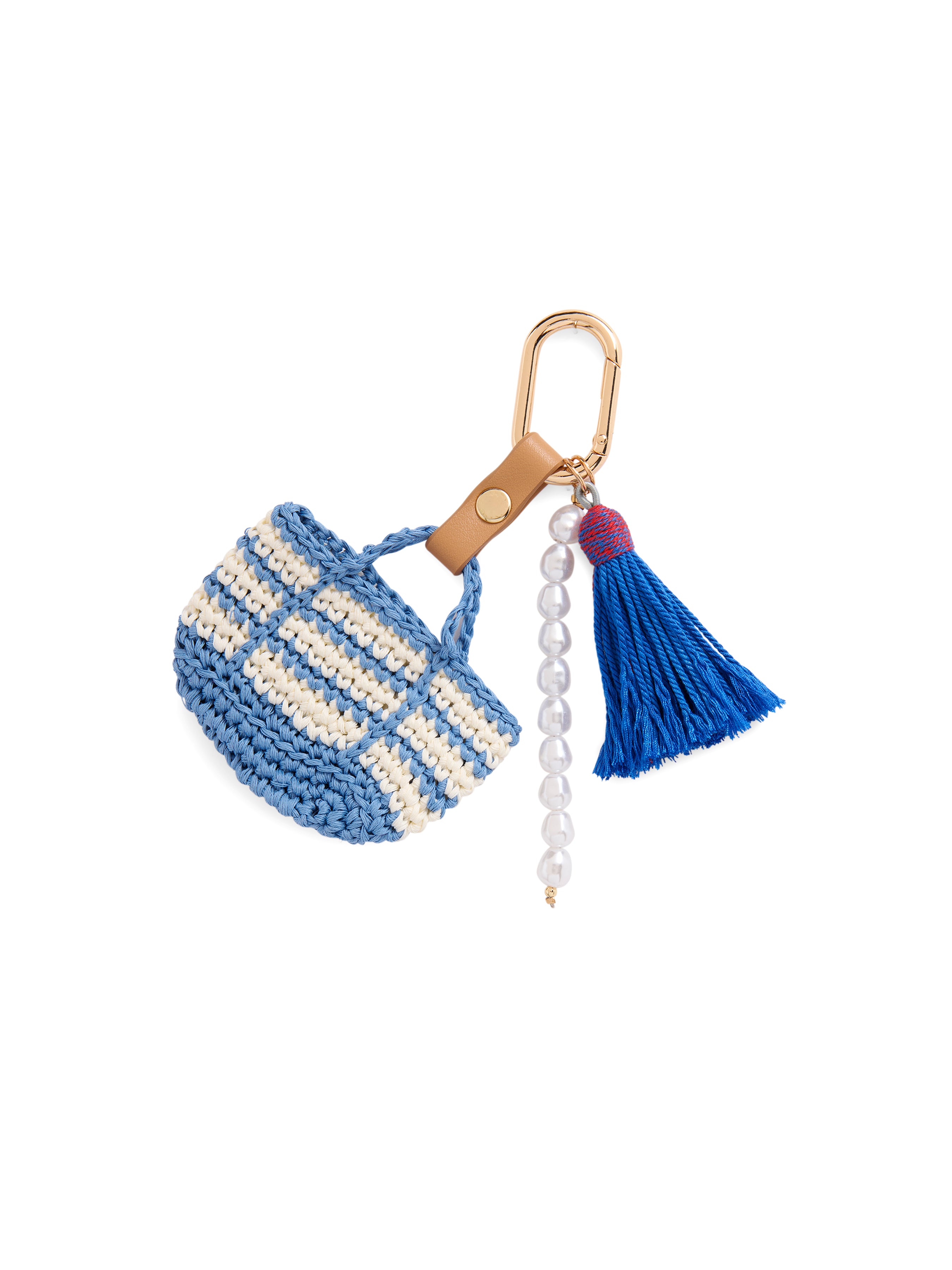 Shiraleah Mini Tote Bag Charm/Key Ring BLUE