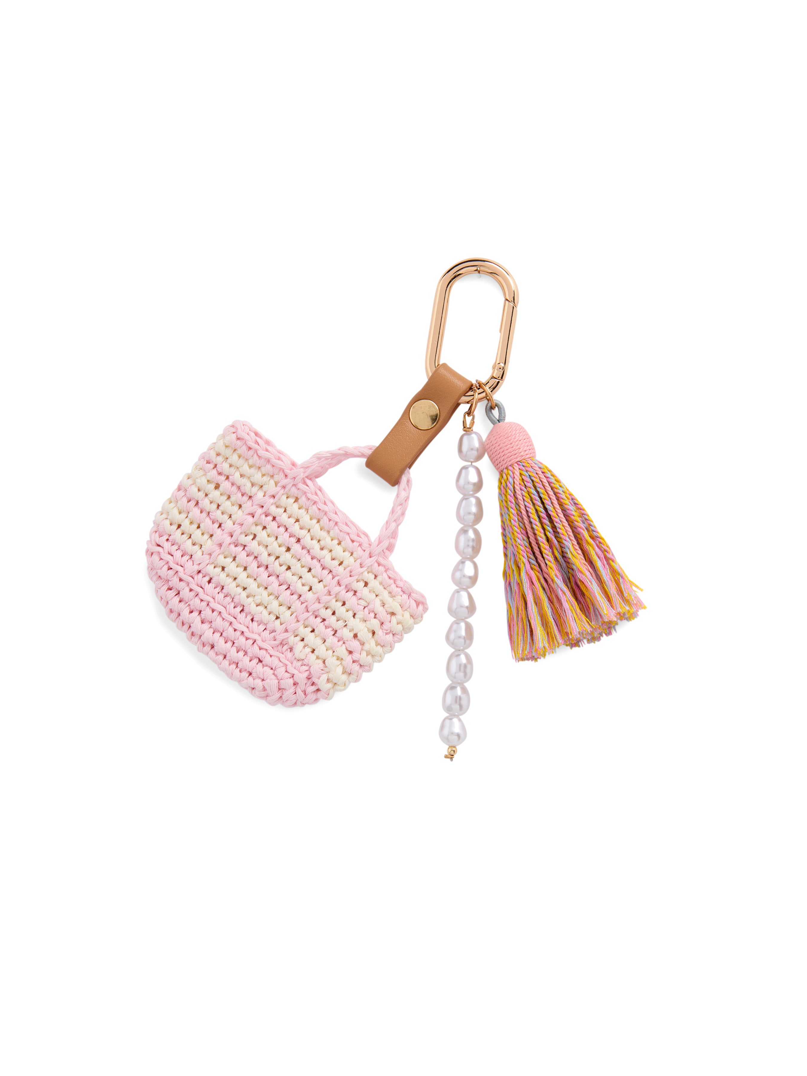 Shiraleah Mini Tote Bag Charm/Key Ring PINK