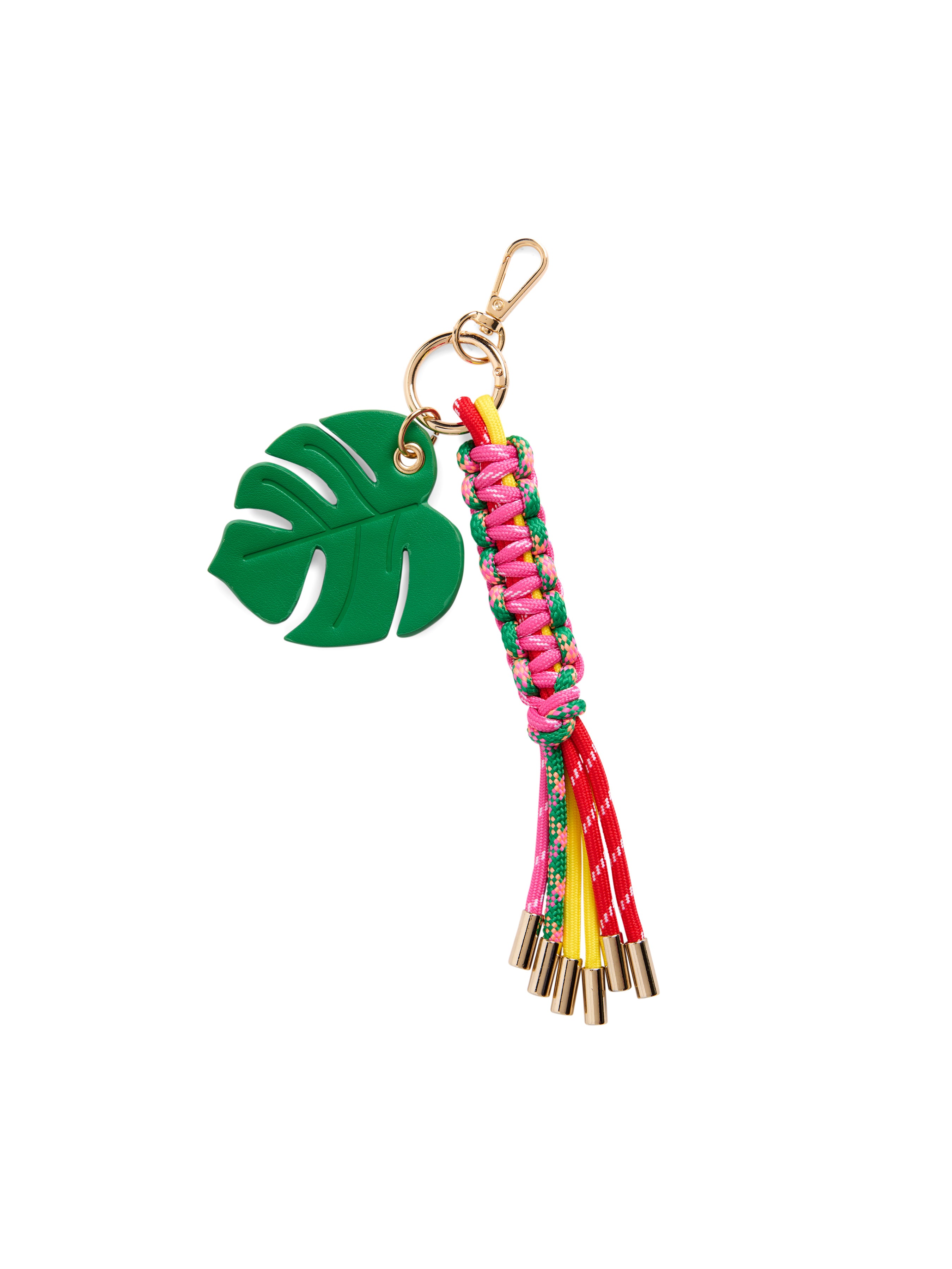 Shiraleah Palm Leaf Bag Charm/Key Ring, Multi
