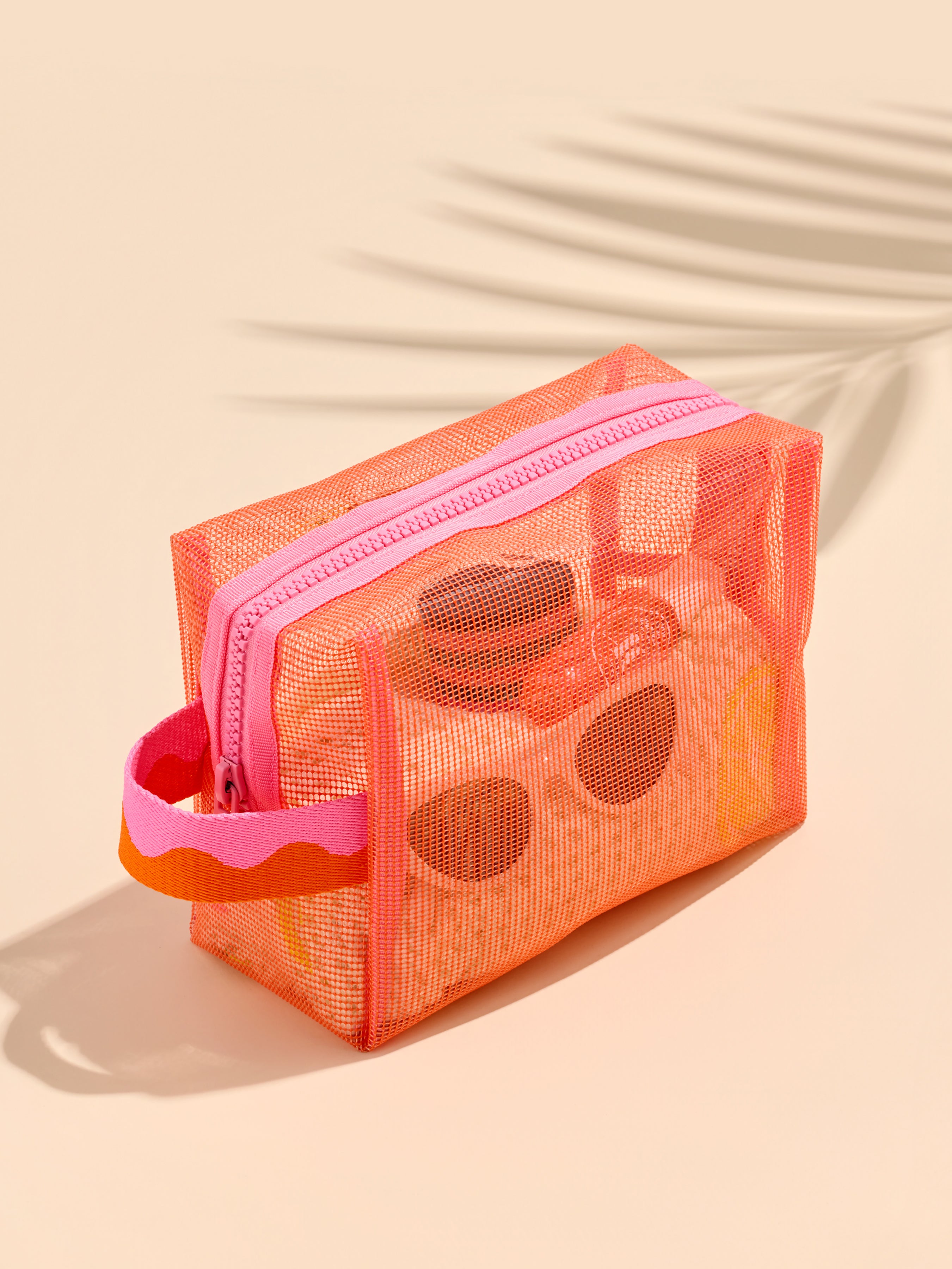Shiraleah Camden Mesh Zip Pouch ORANGE