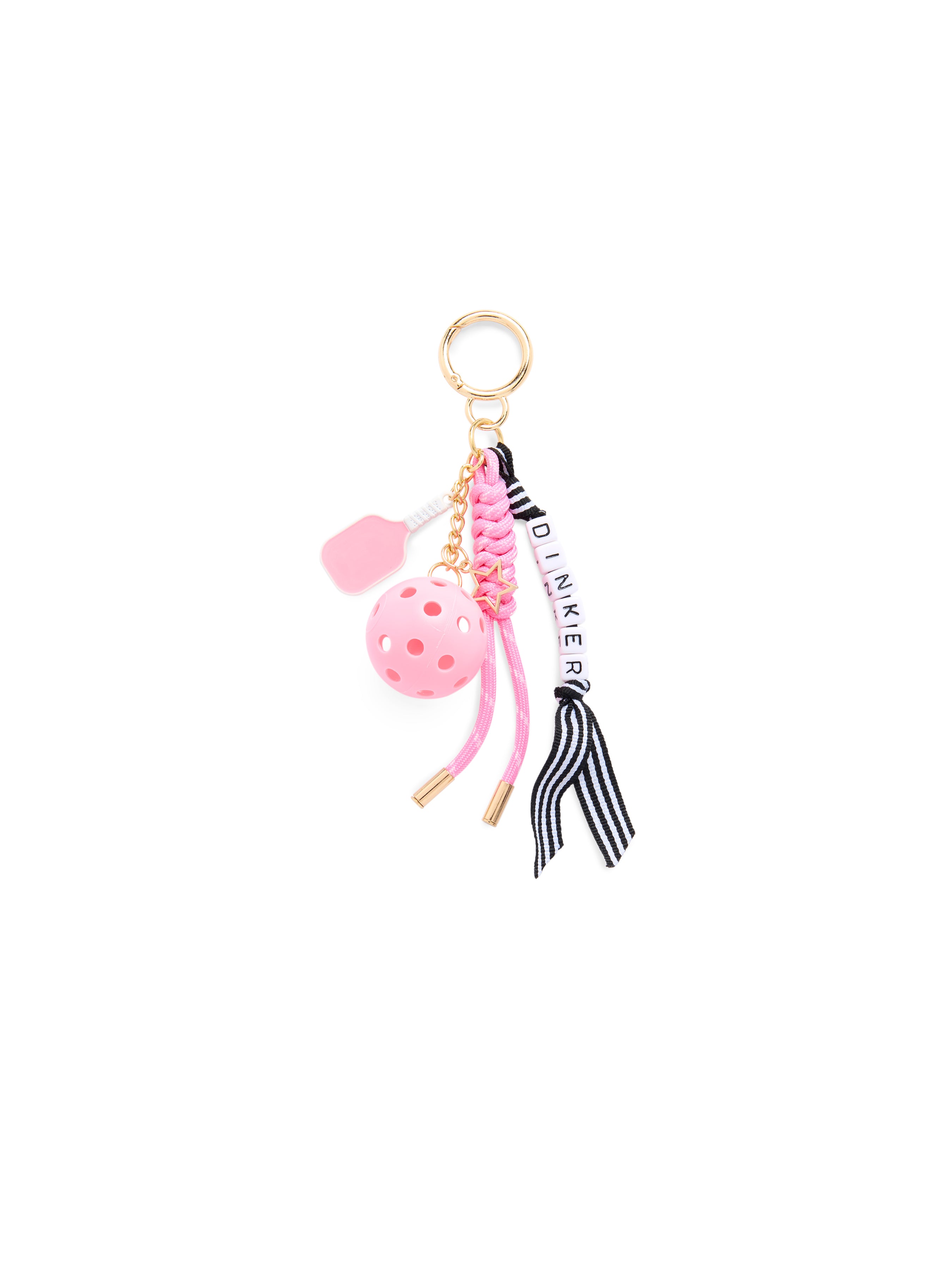 Shiraleah "Dinker" Pickleball Bag Charm/Key Ring, Pink