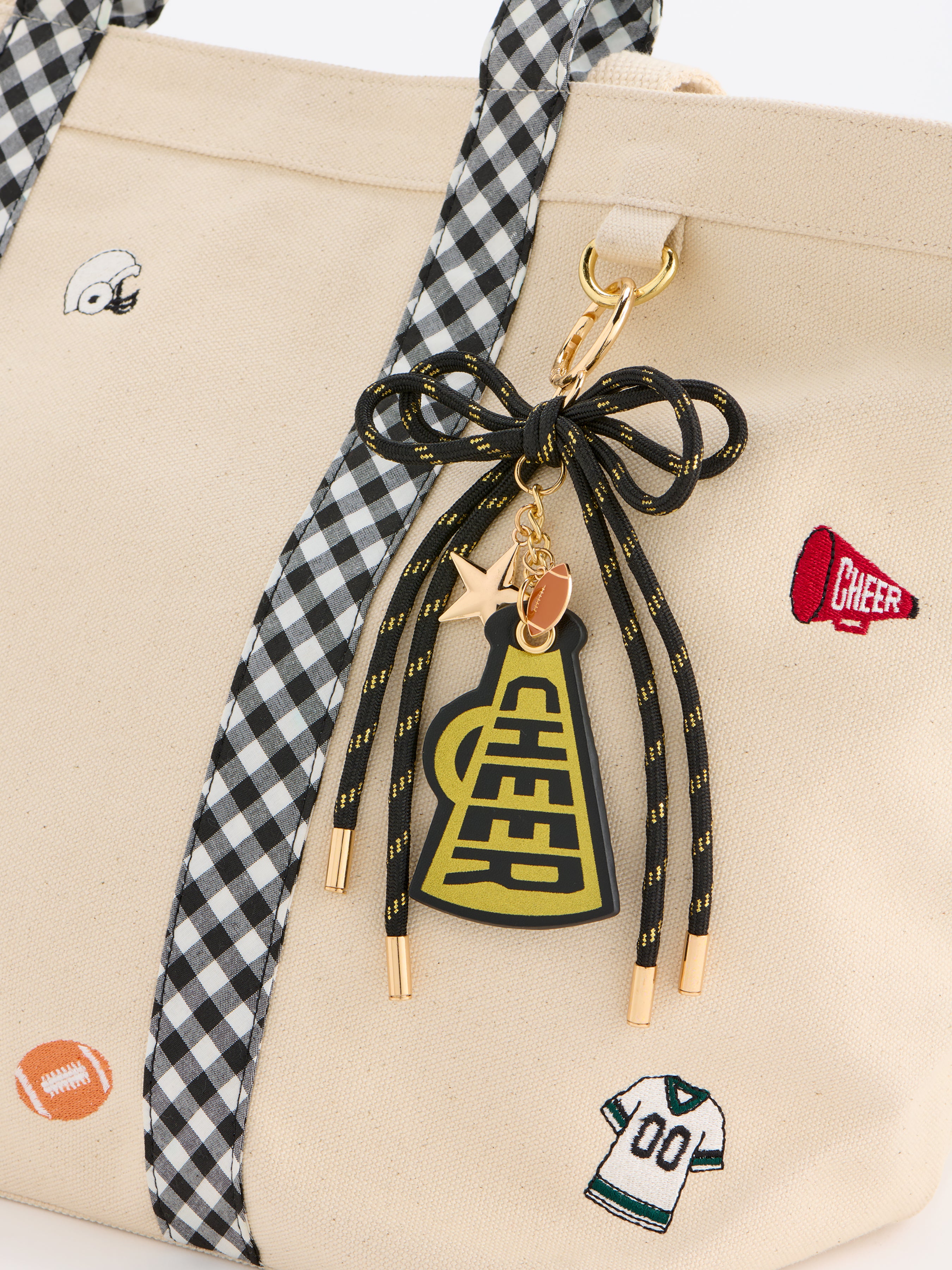 Shiraleah "Cheer" Gameday Bag Charm/Key Ring BLACK / OS