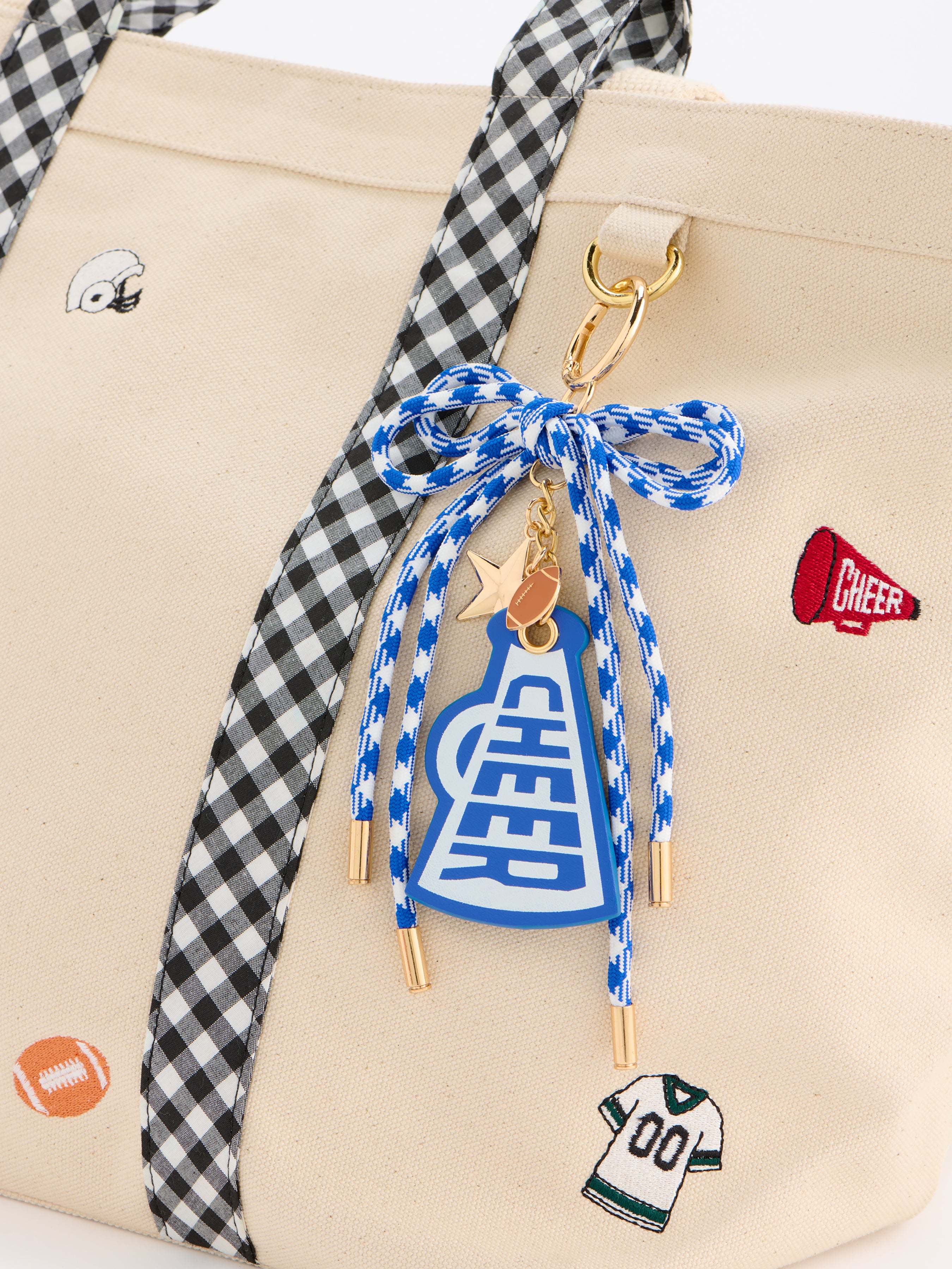 Shiraleah "Cheer" Gameday Bag Charm/Key Ring BLUE / OS