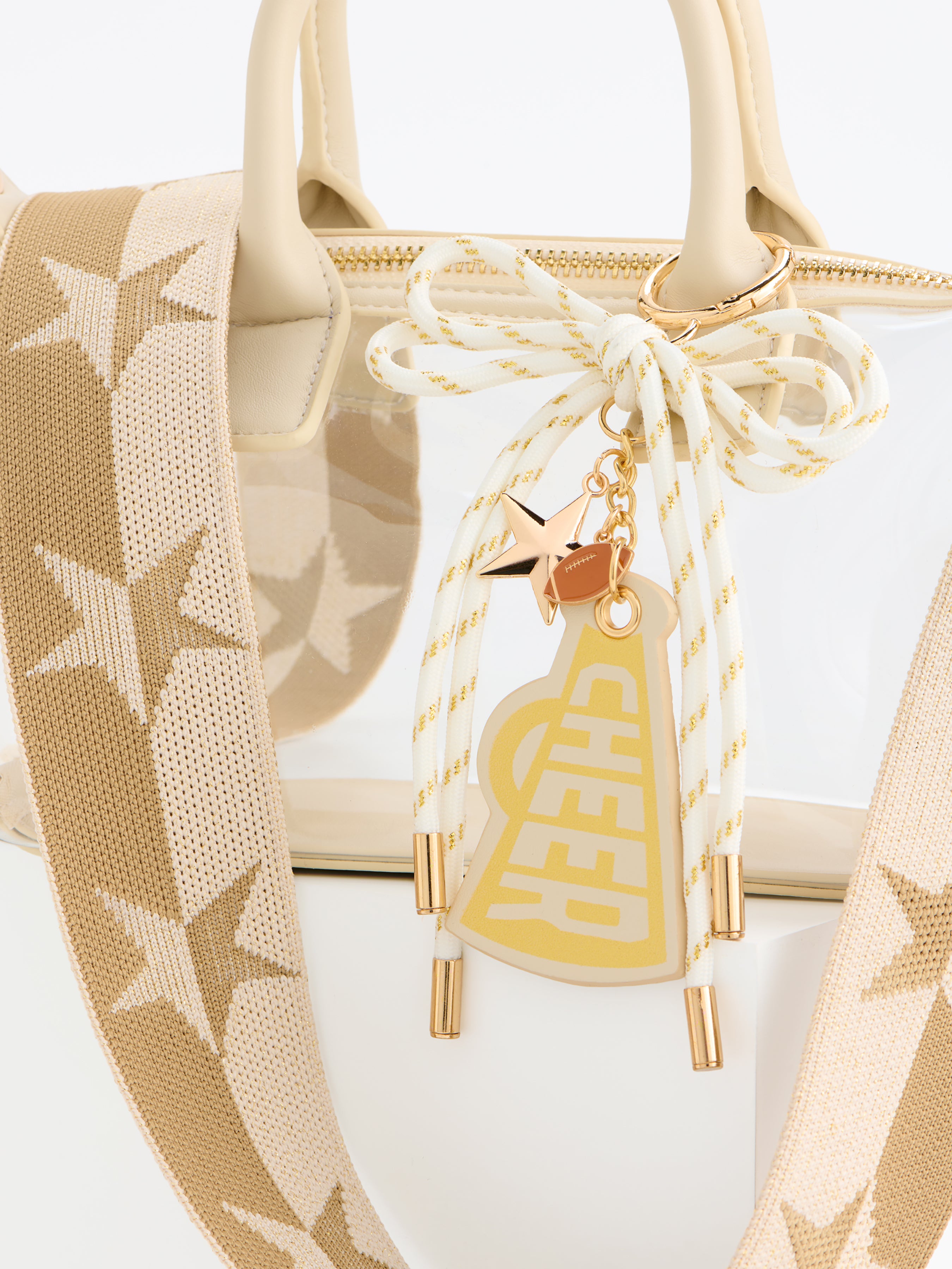 Shiraleah "Cheer" Gameday Bag Charm/Key Ring GOLD / OS