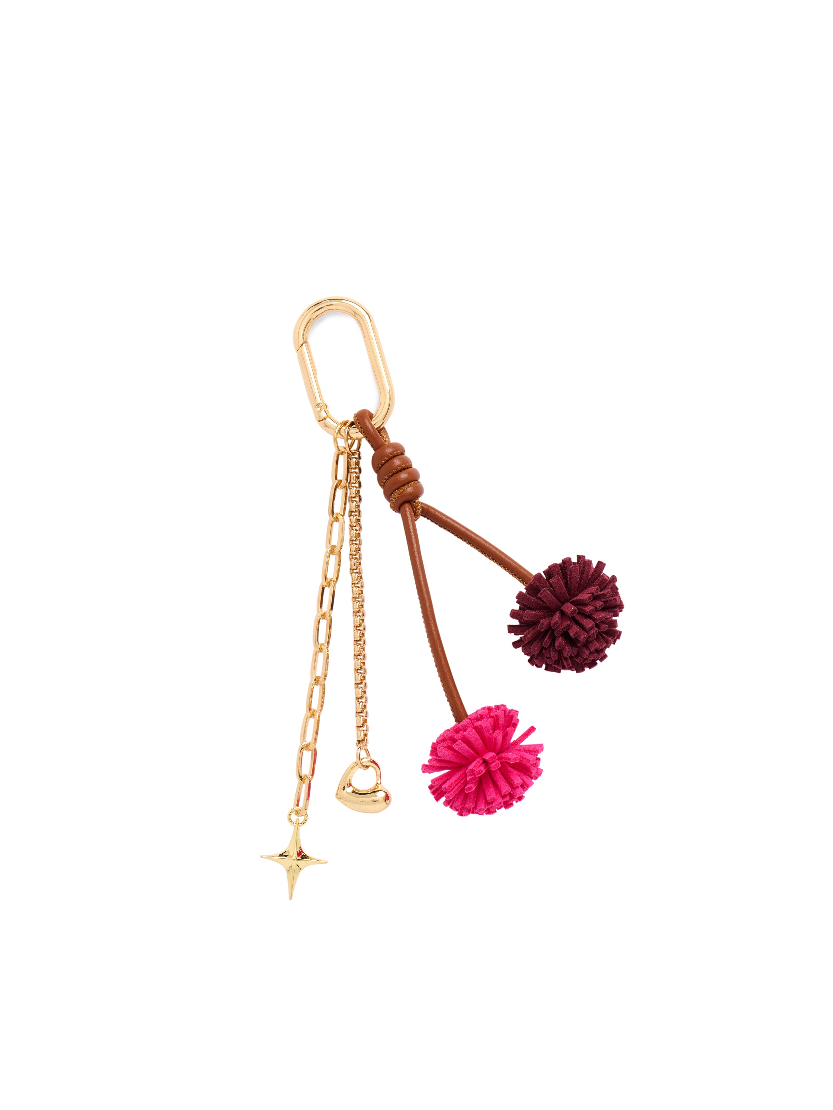 Shiraleah Pom Pom Bag Charm/Key Ring FUCHSIA / OS
