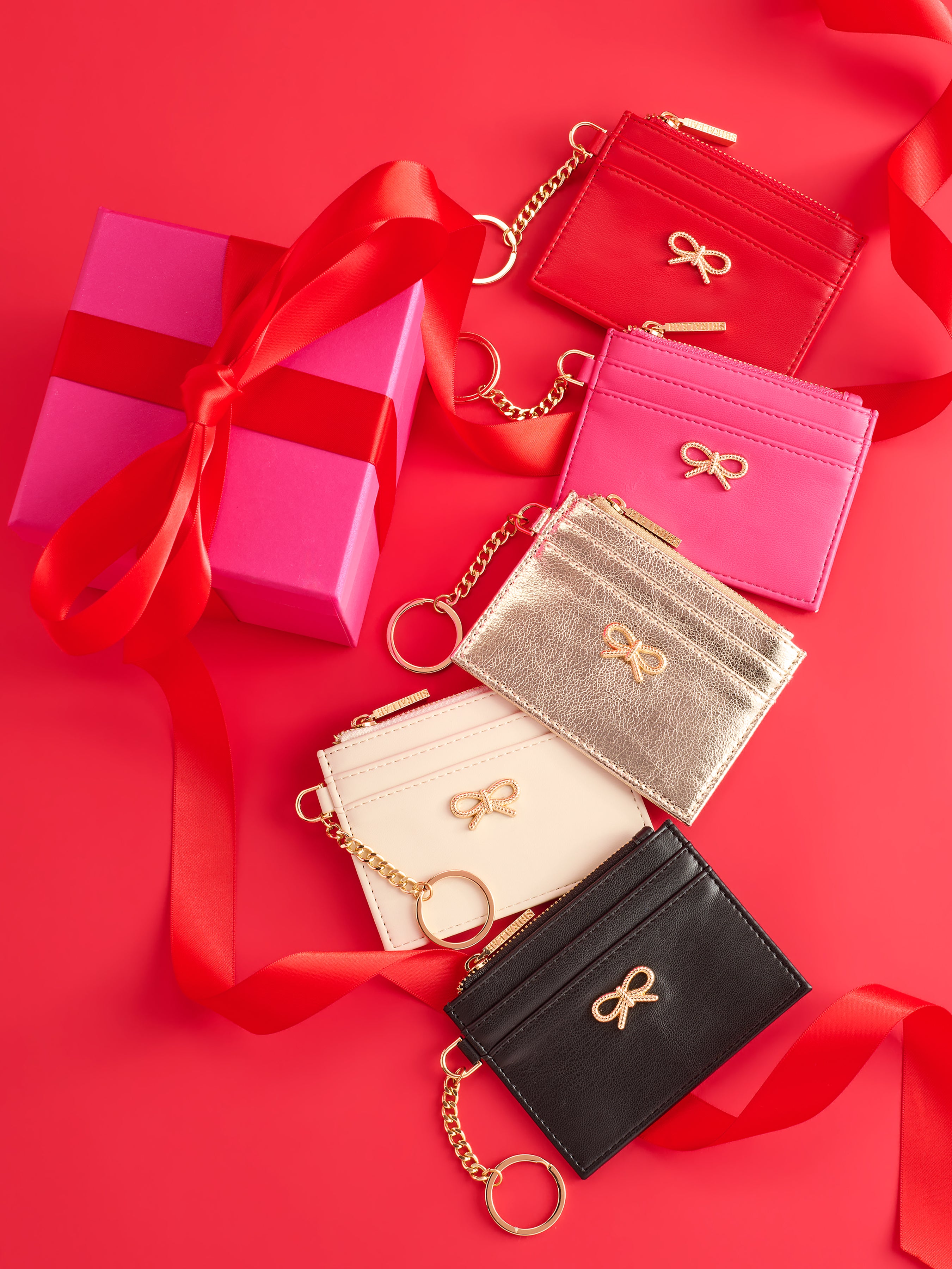 Shiraleah Bow Card Case/Key Ring BLACK / OS