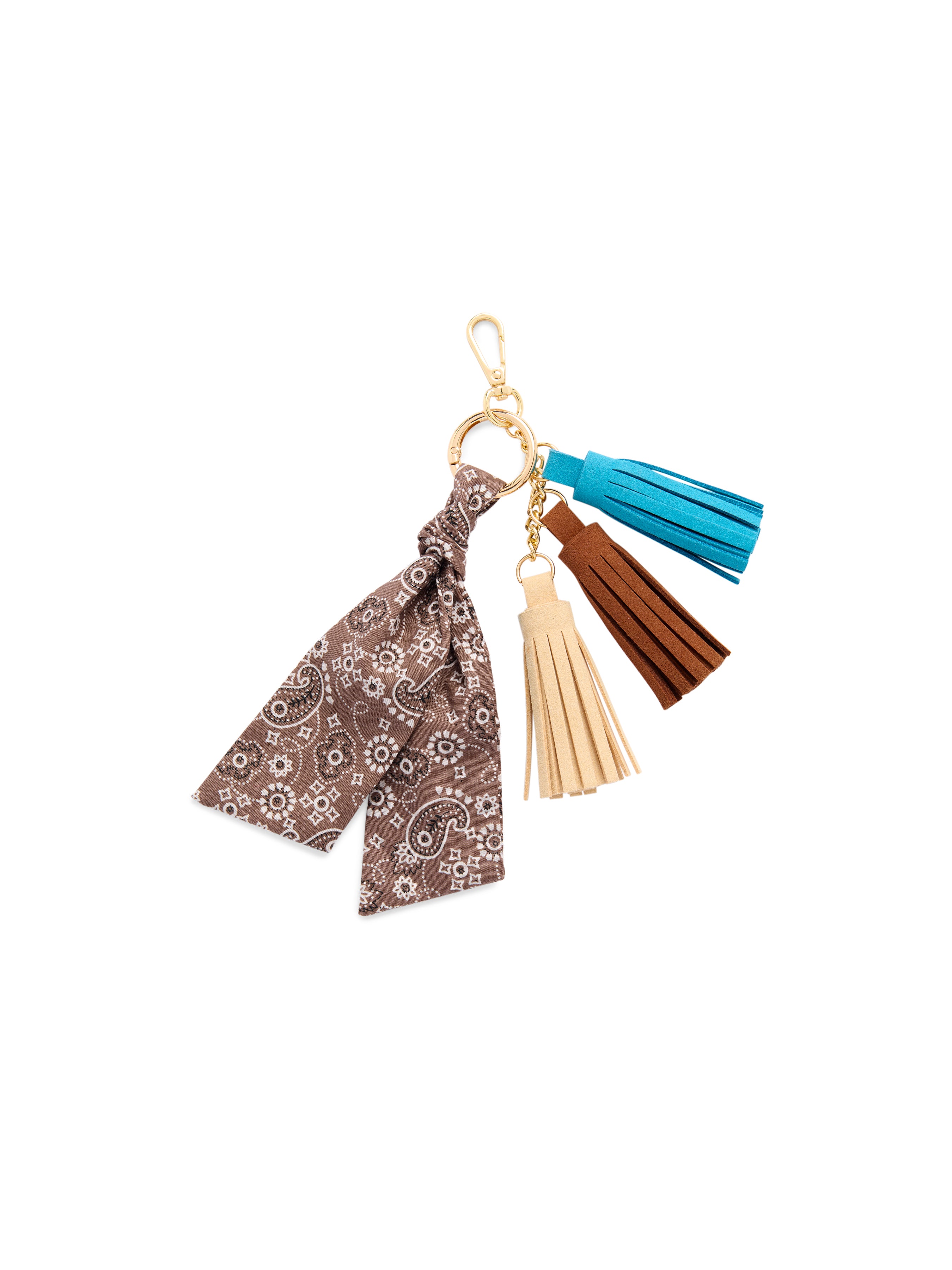 Shiraleah Paisley Bag Charm/Key Ring BROWN / OS
