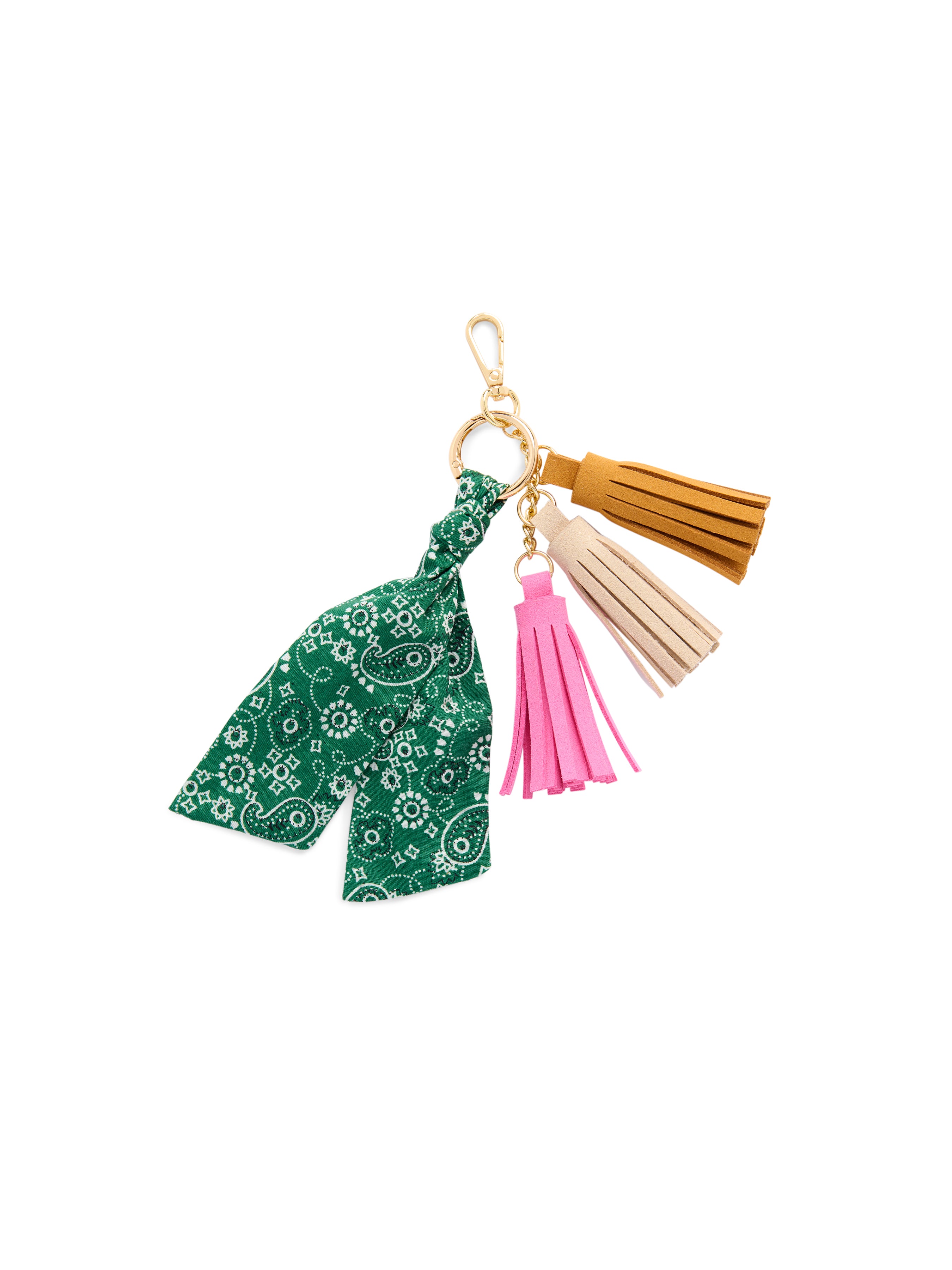 Shiraleah Paisley Bag Charm/Key Ring GREEN / OS