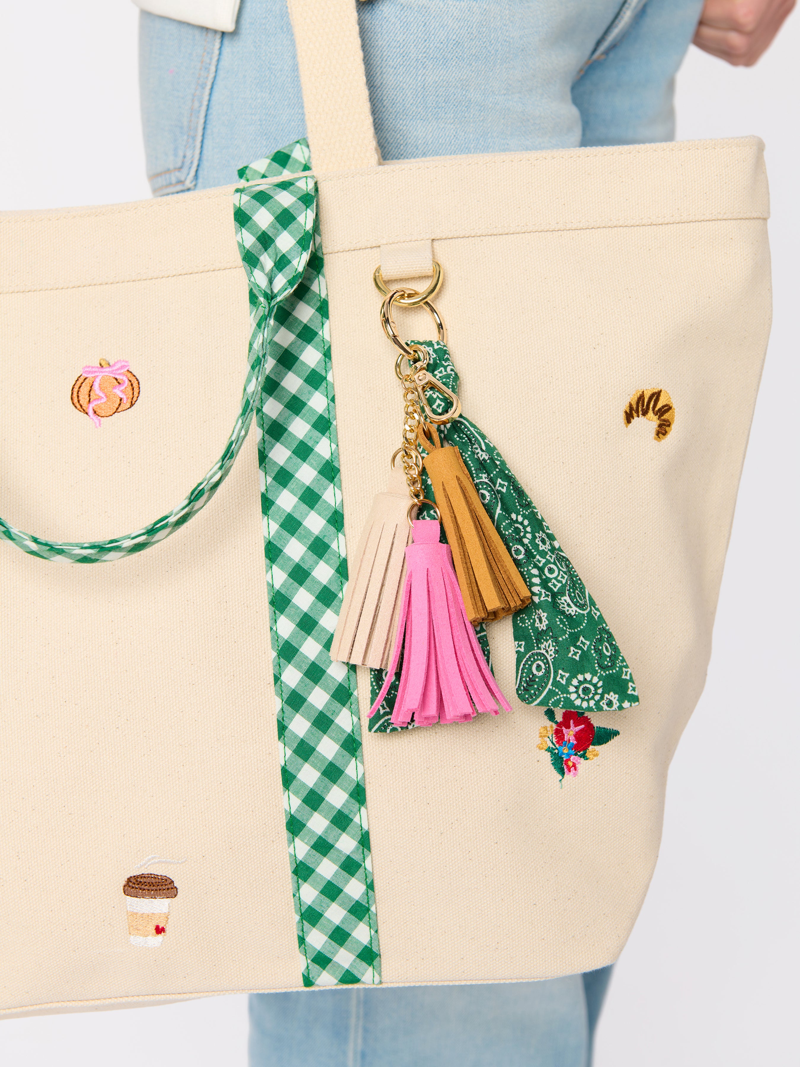 Shiraleah Paisley Bag Charm/Key Ring GREEN / OS