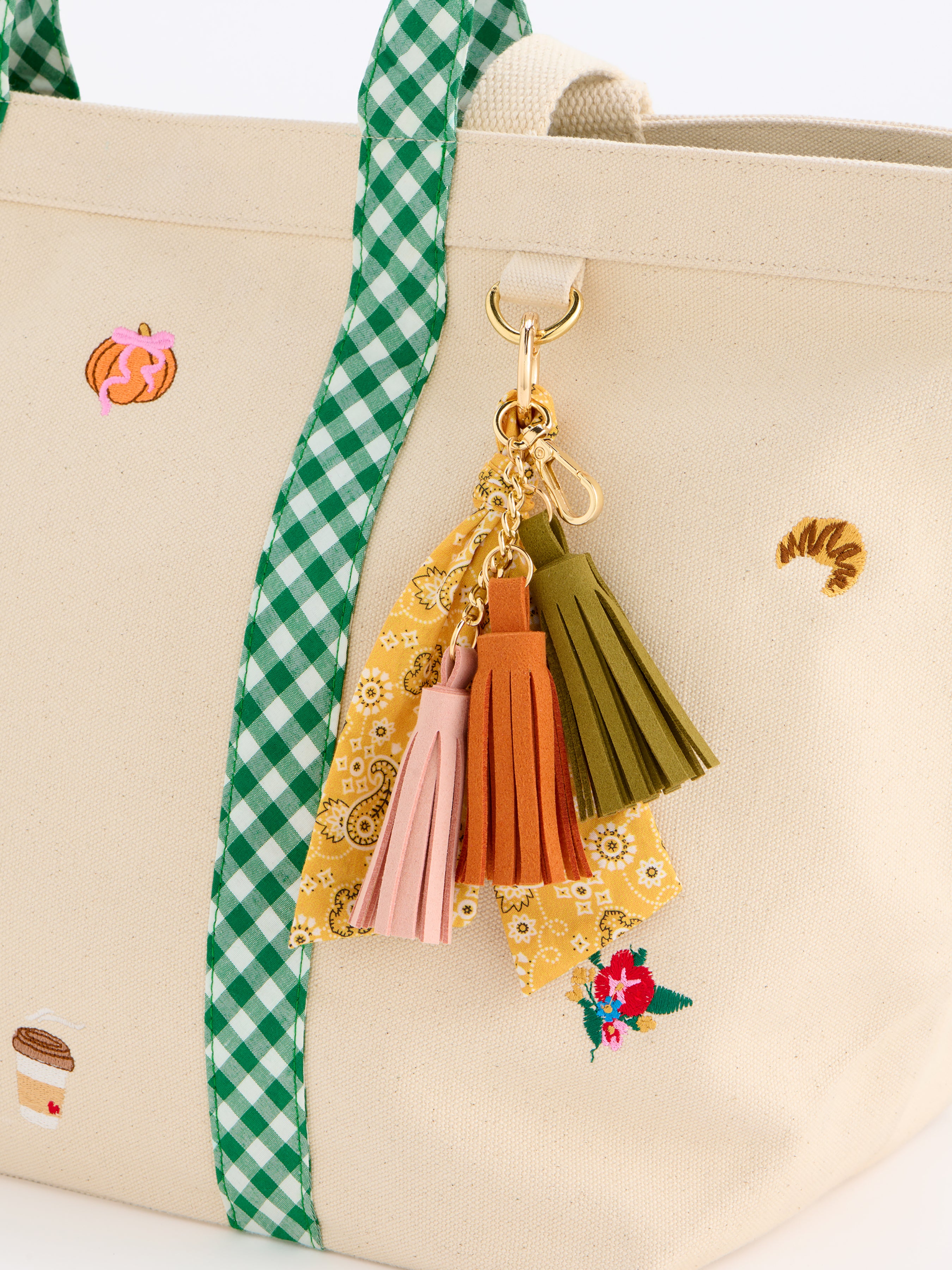 Shiraleah Paisley Bag Charm/Key Ring YELLOW / OS