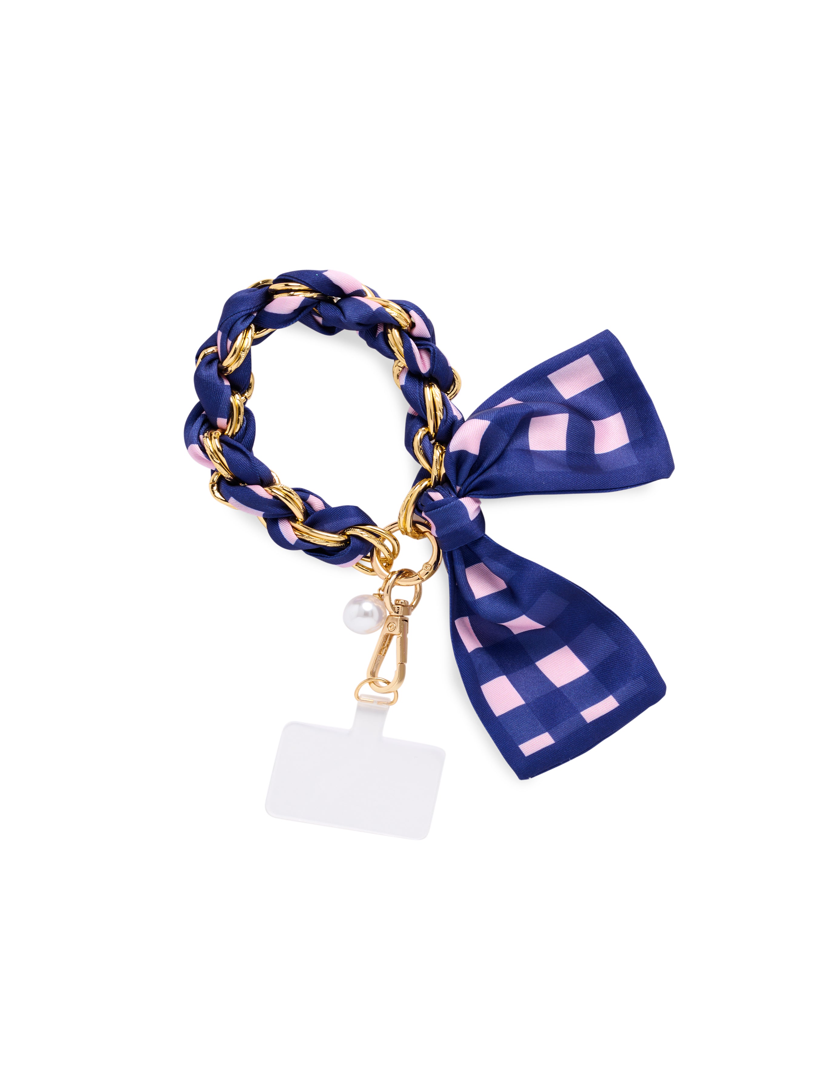 Shiraleah Gingham Phone Wristlet NAVY / OS