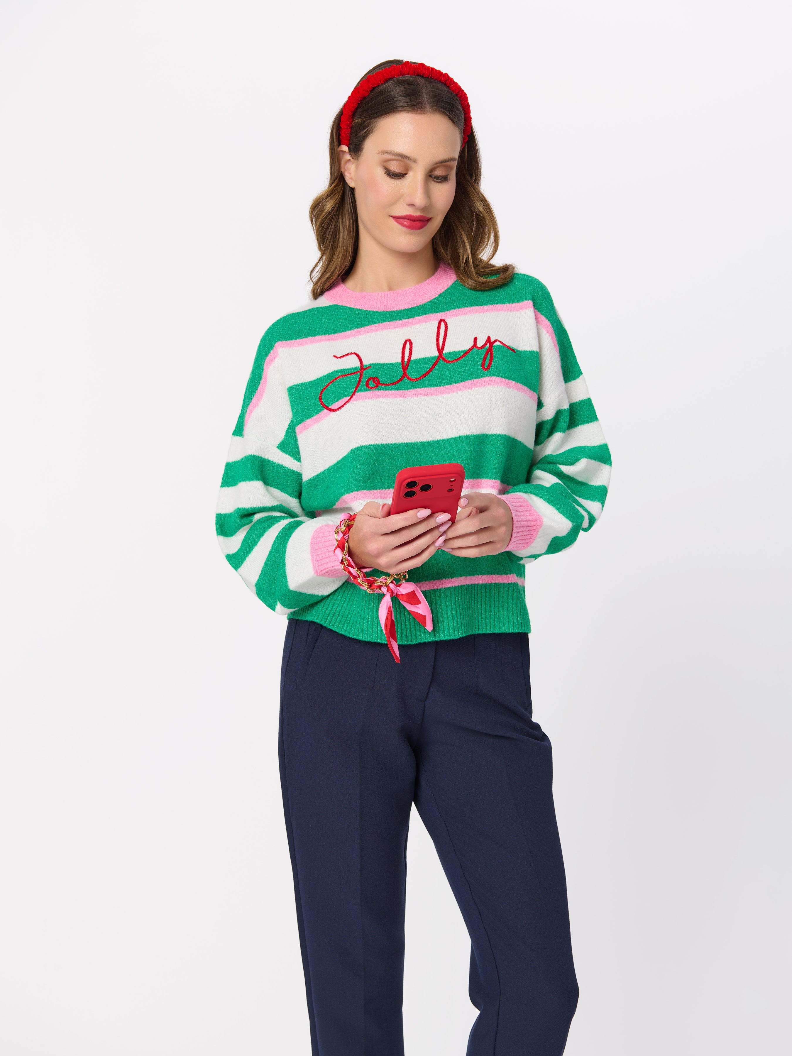 Shiraleah Stripe Phone Wristlet PINK / OS