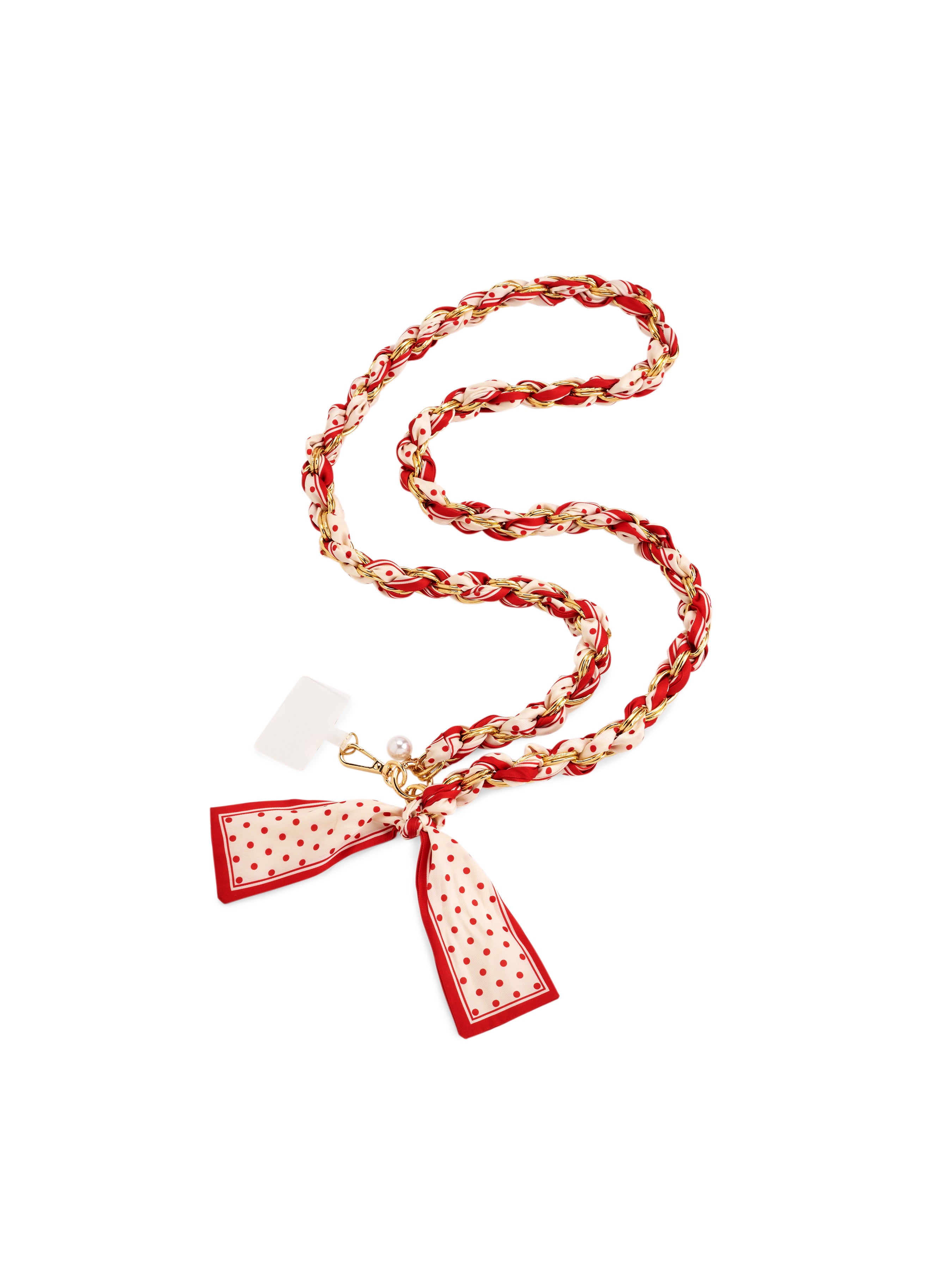 Shiraleah Dots Cross-Body Phone Chain RED / OS