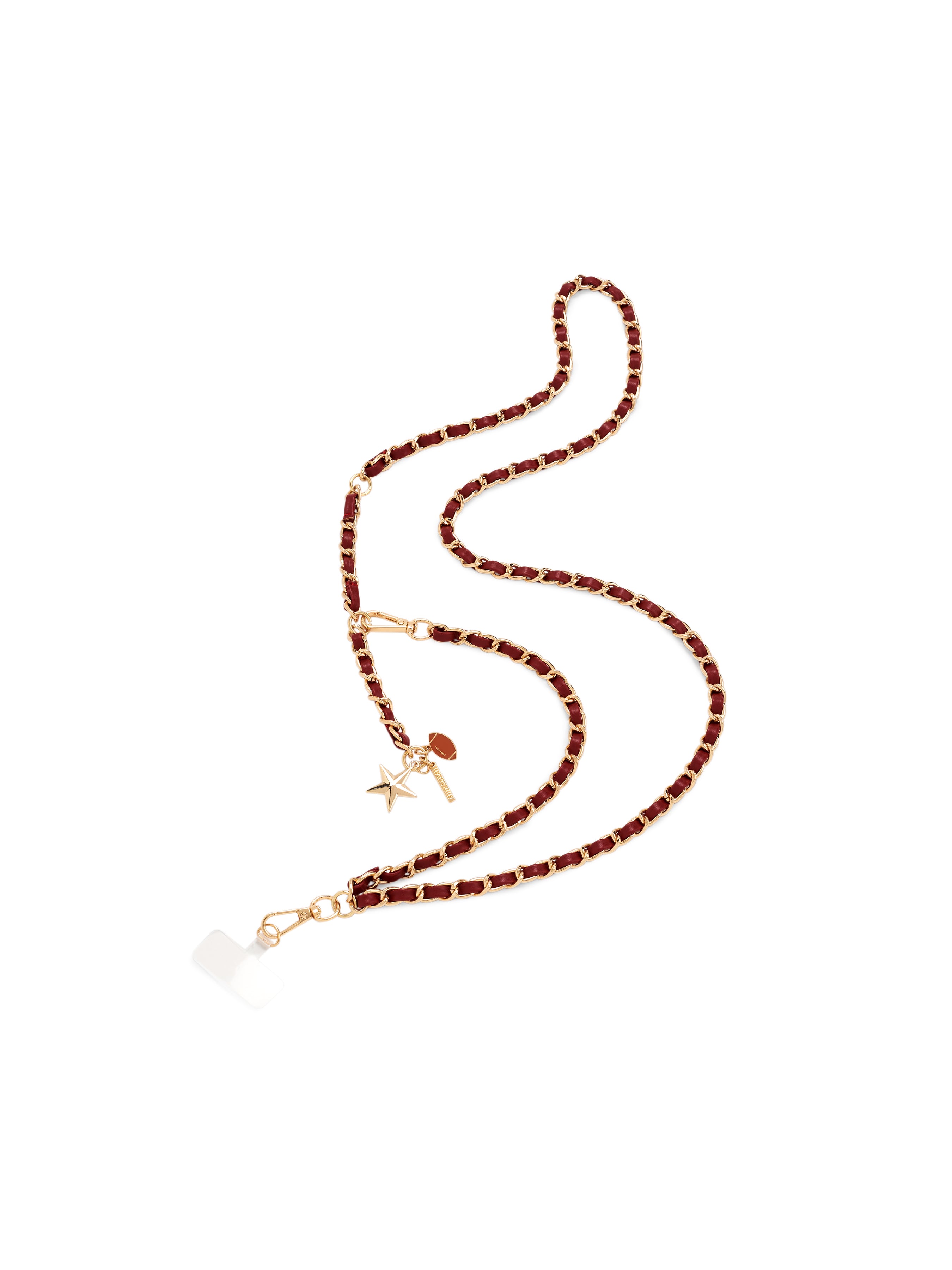 Shiraleah Taylor Cross-Body Phone Chain BURGUNDY / OS