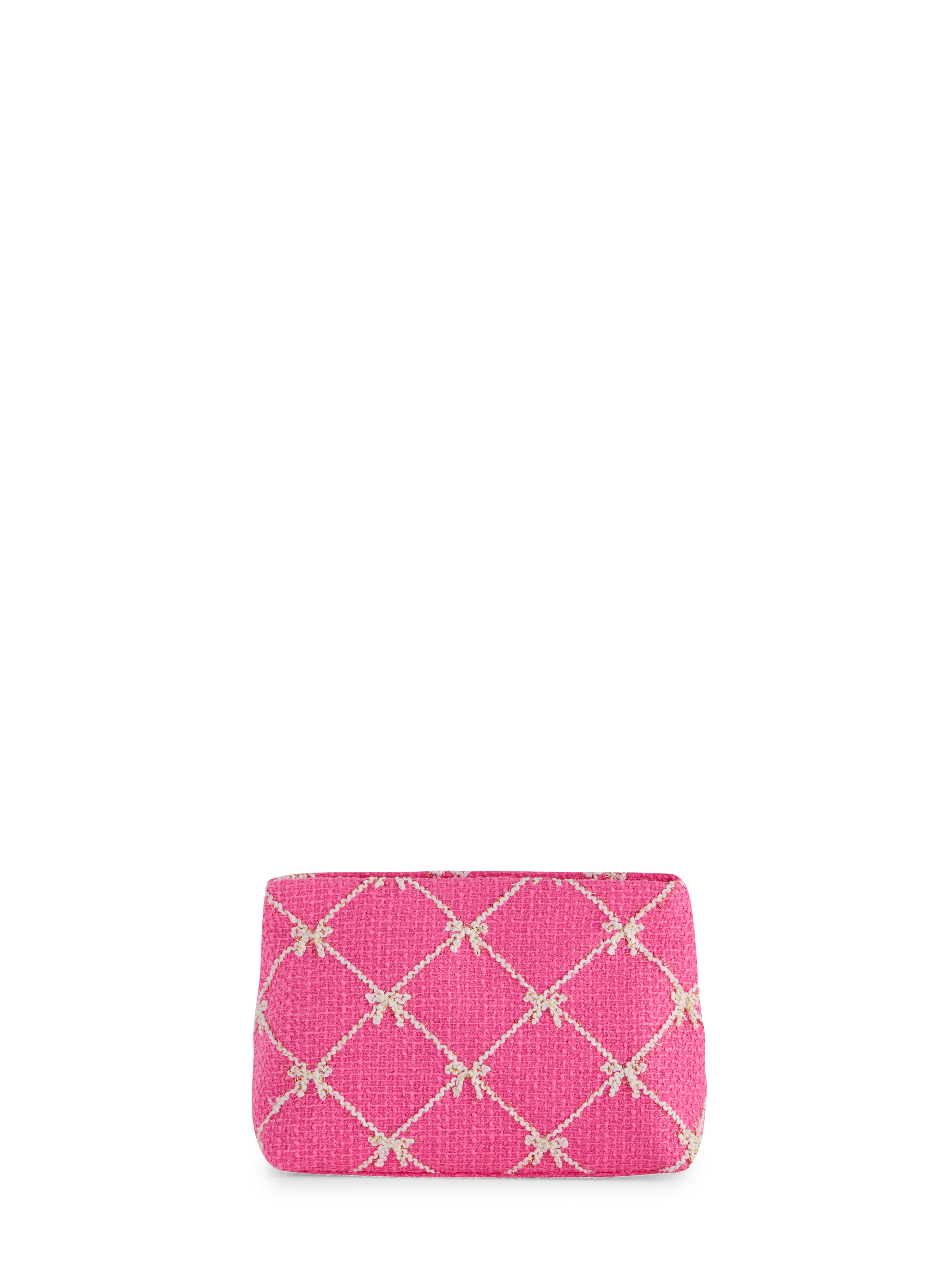 Shiraleah Tinsel Bow Zip Pouch PINK