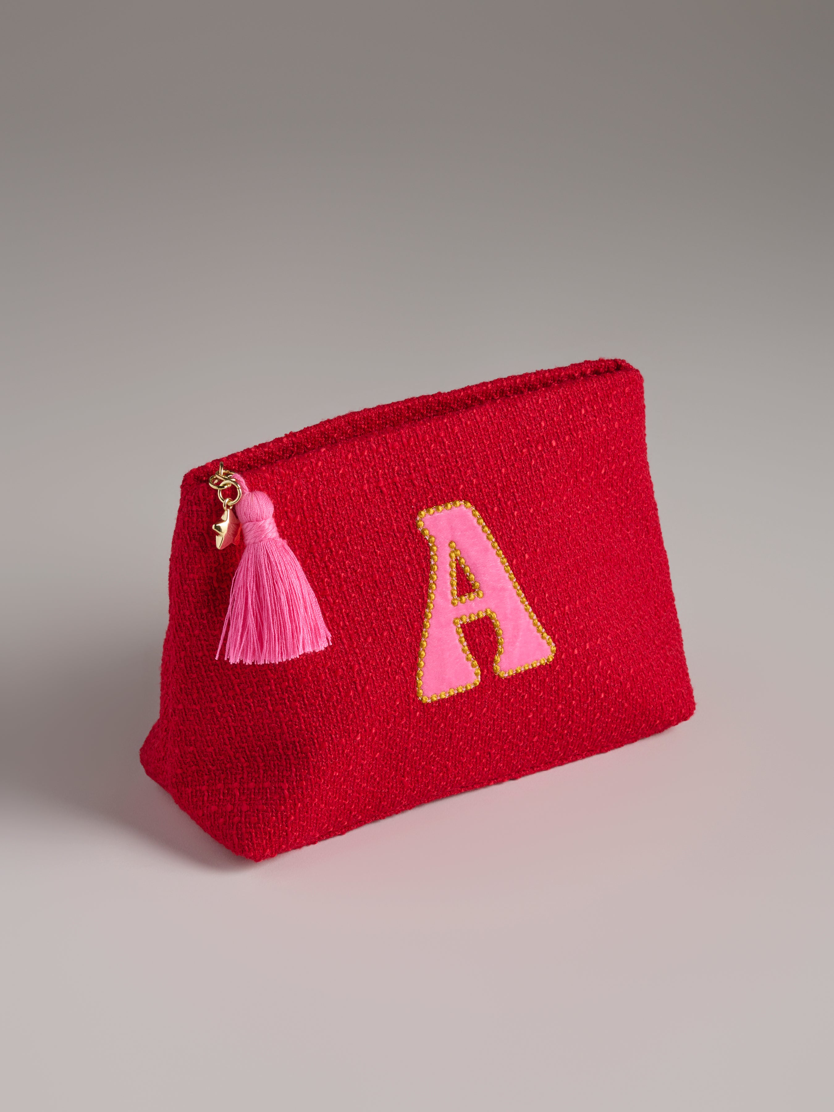 Shiraleah Assorted Set of 9 Mara Initial Zip Pouches, Multi