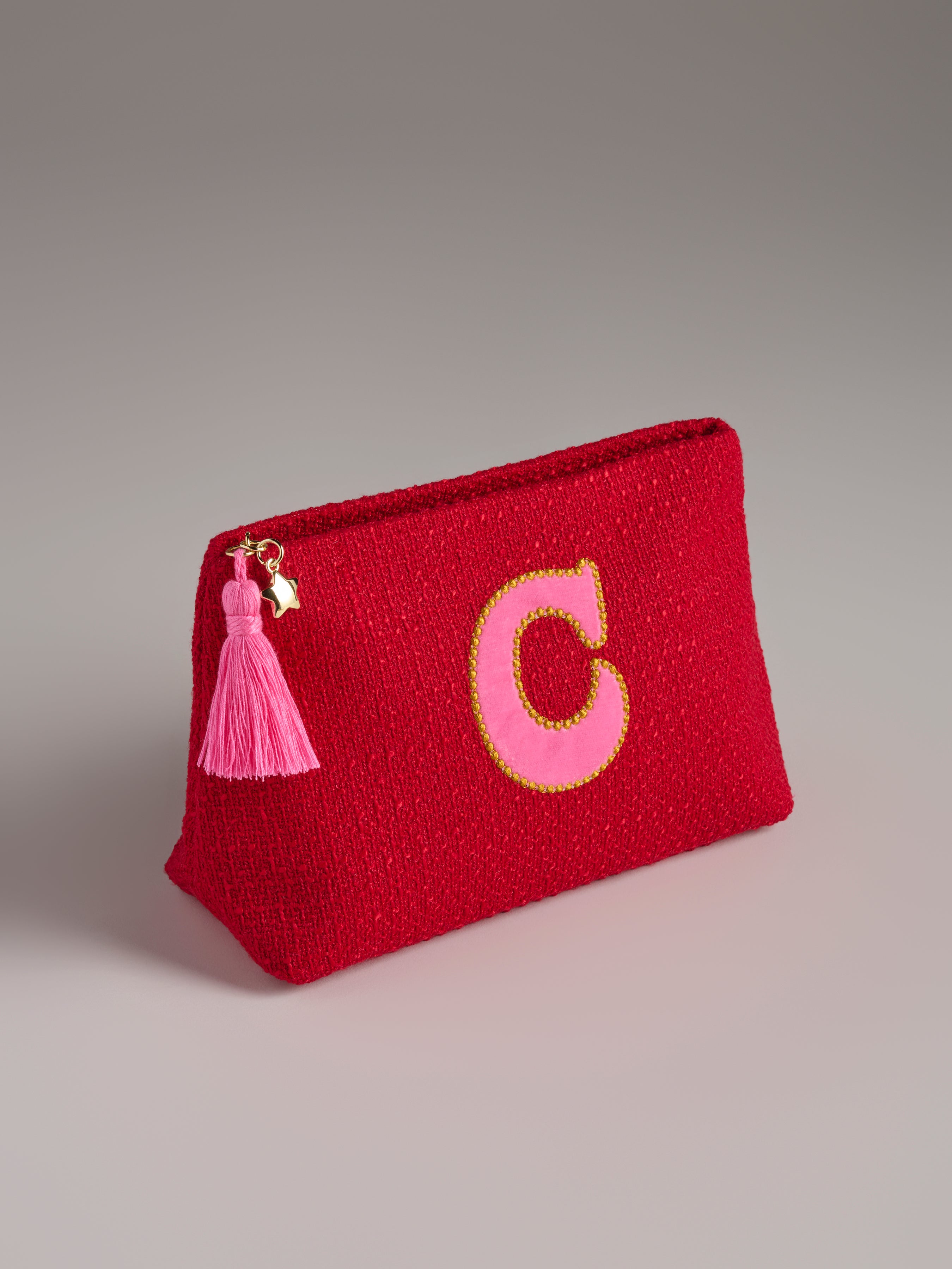 Shiraleah Assorted Set of 9 Mara Initial Zip Pouches, Multi