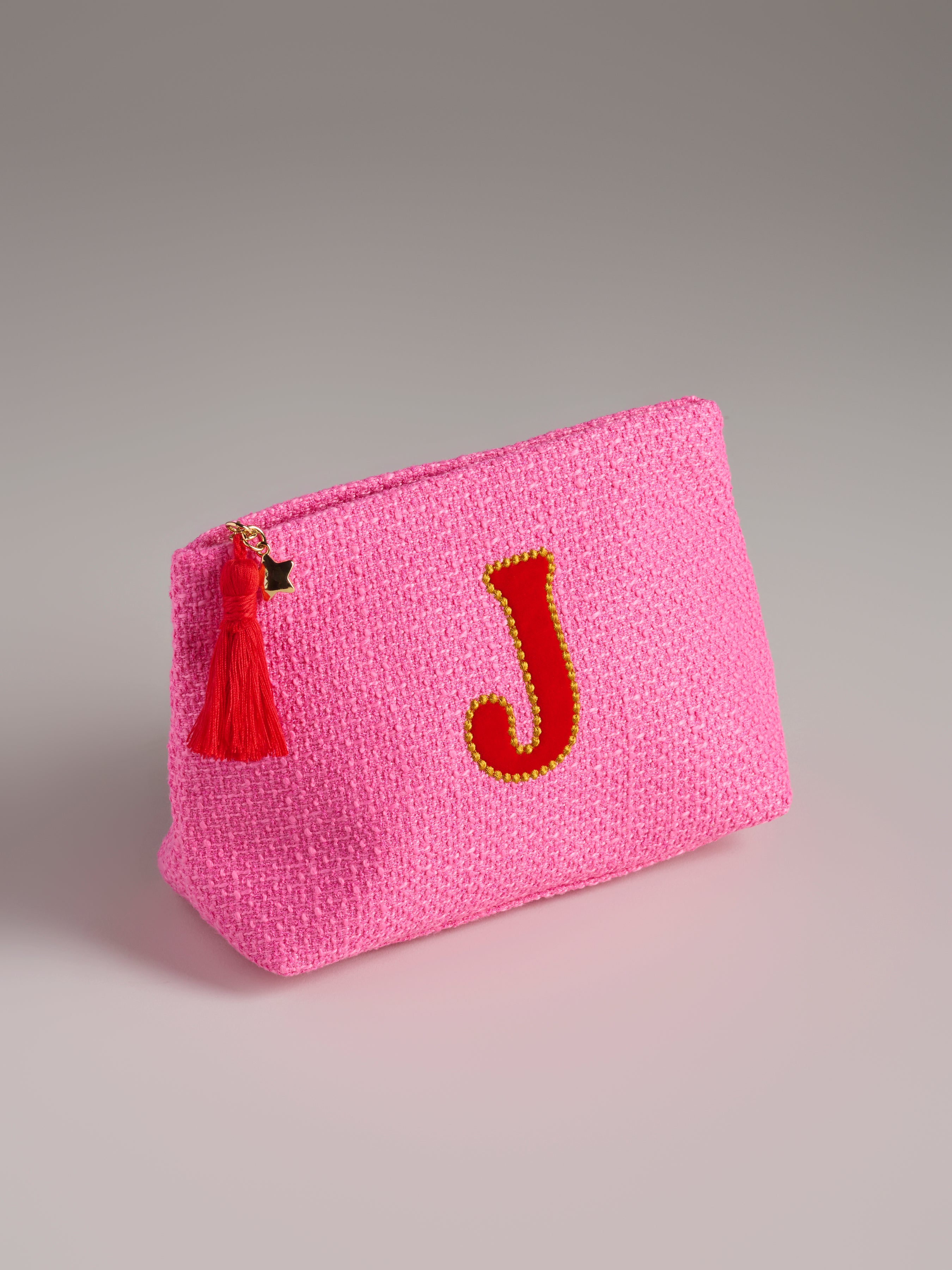Shiraleah Assorted Set of 9 Mara Initial Zip Pouches, Multi