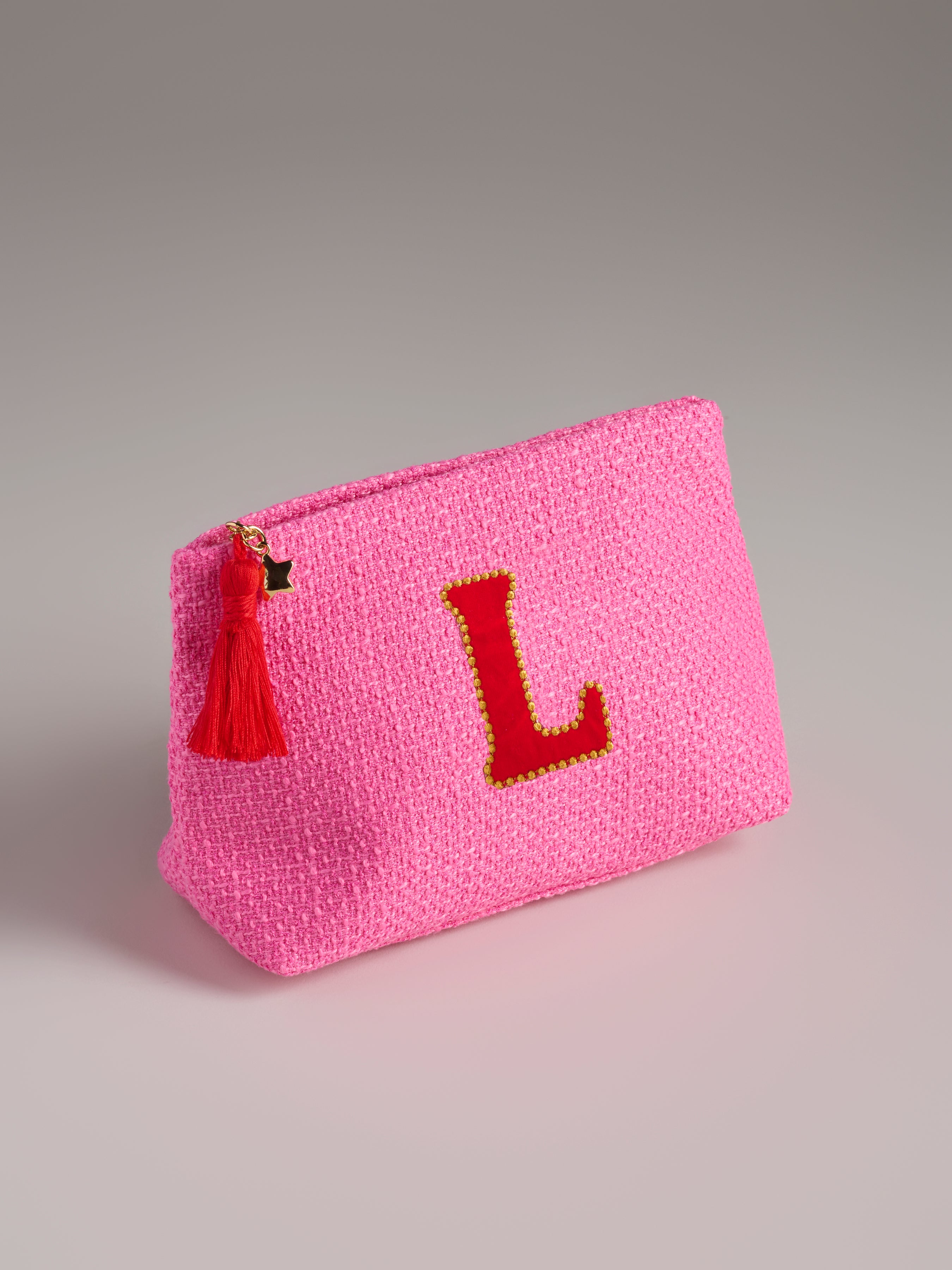 Shiraleah Assorted Set of 9 Mara Initial Zip Pouches, Multi